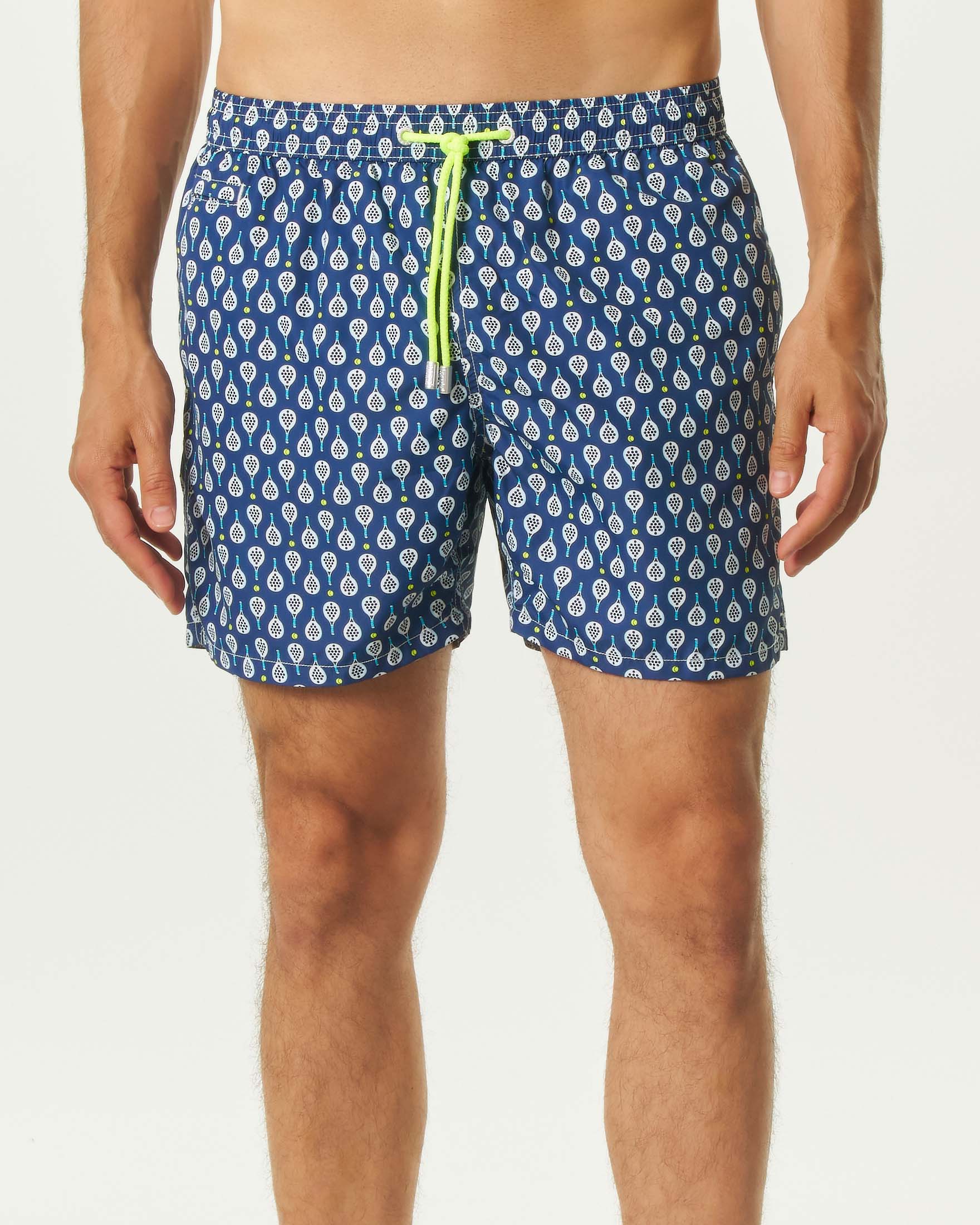 Boxer mare blu MC2 Saint Barth con stampa racchetta da padel