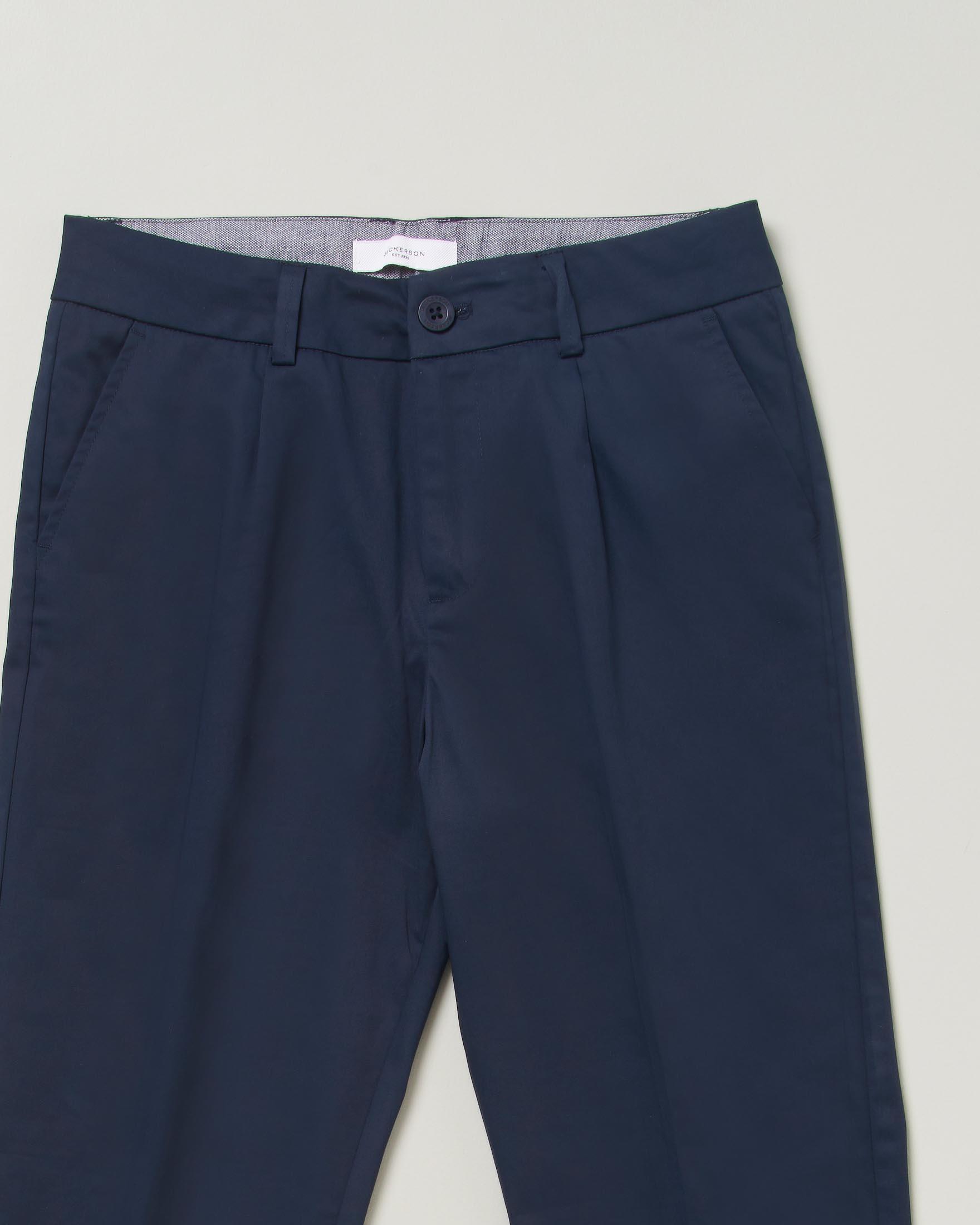 Pantalone chino Jeckerson blu in misto cotone stretch image