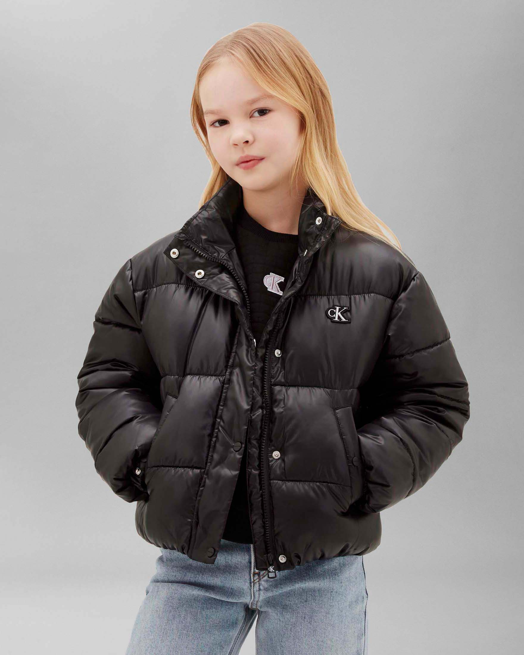 Piumino bomber nero Calvin Klein con apertura tramite zip
