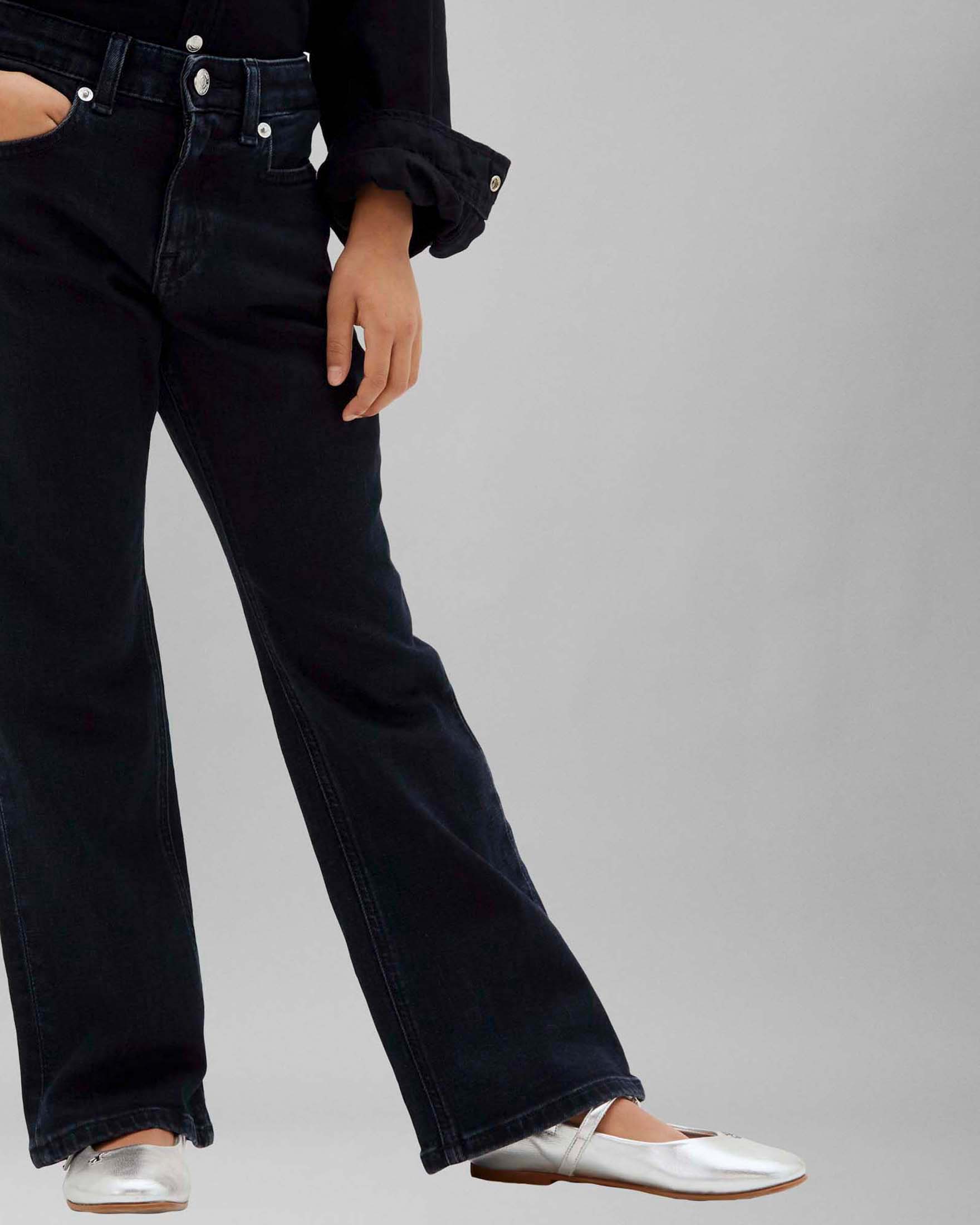 Jeans flare Calvin Klein nero in misto cotone stretch image