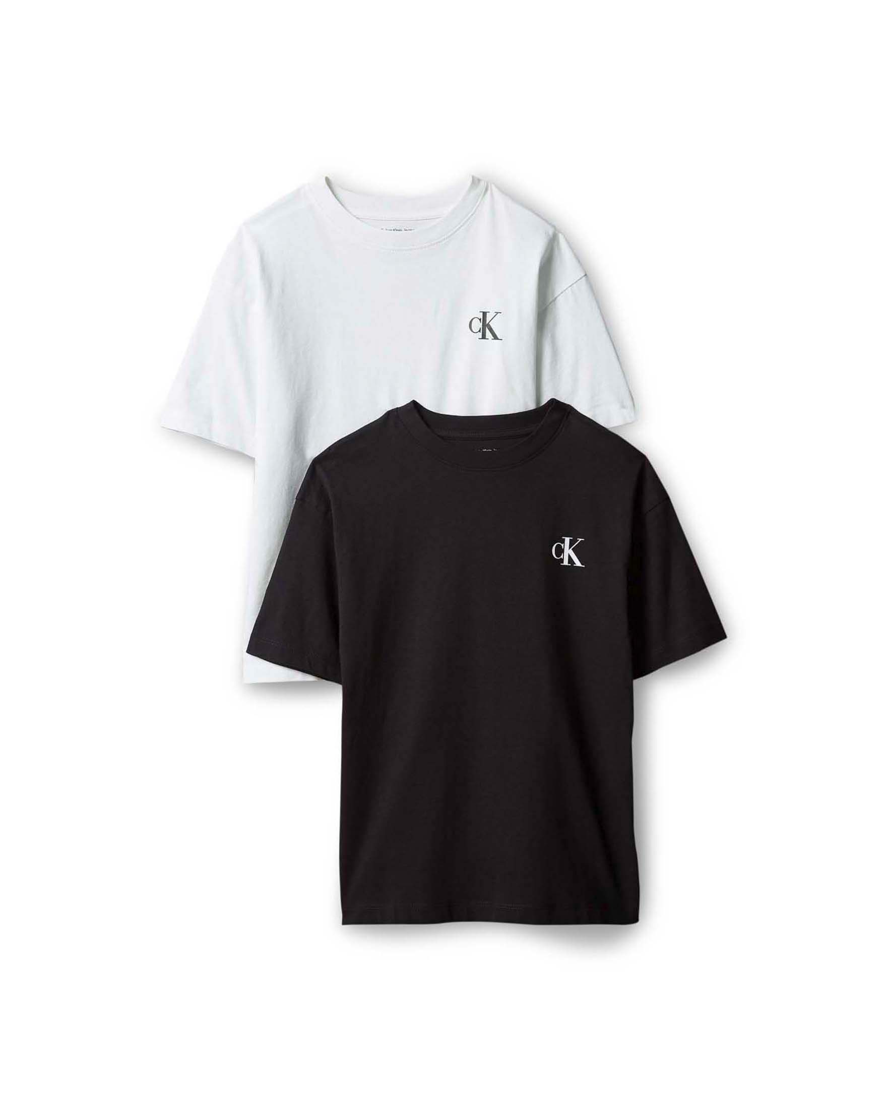 Pack 2 t-shirt bianca e nera in puro cotone