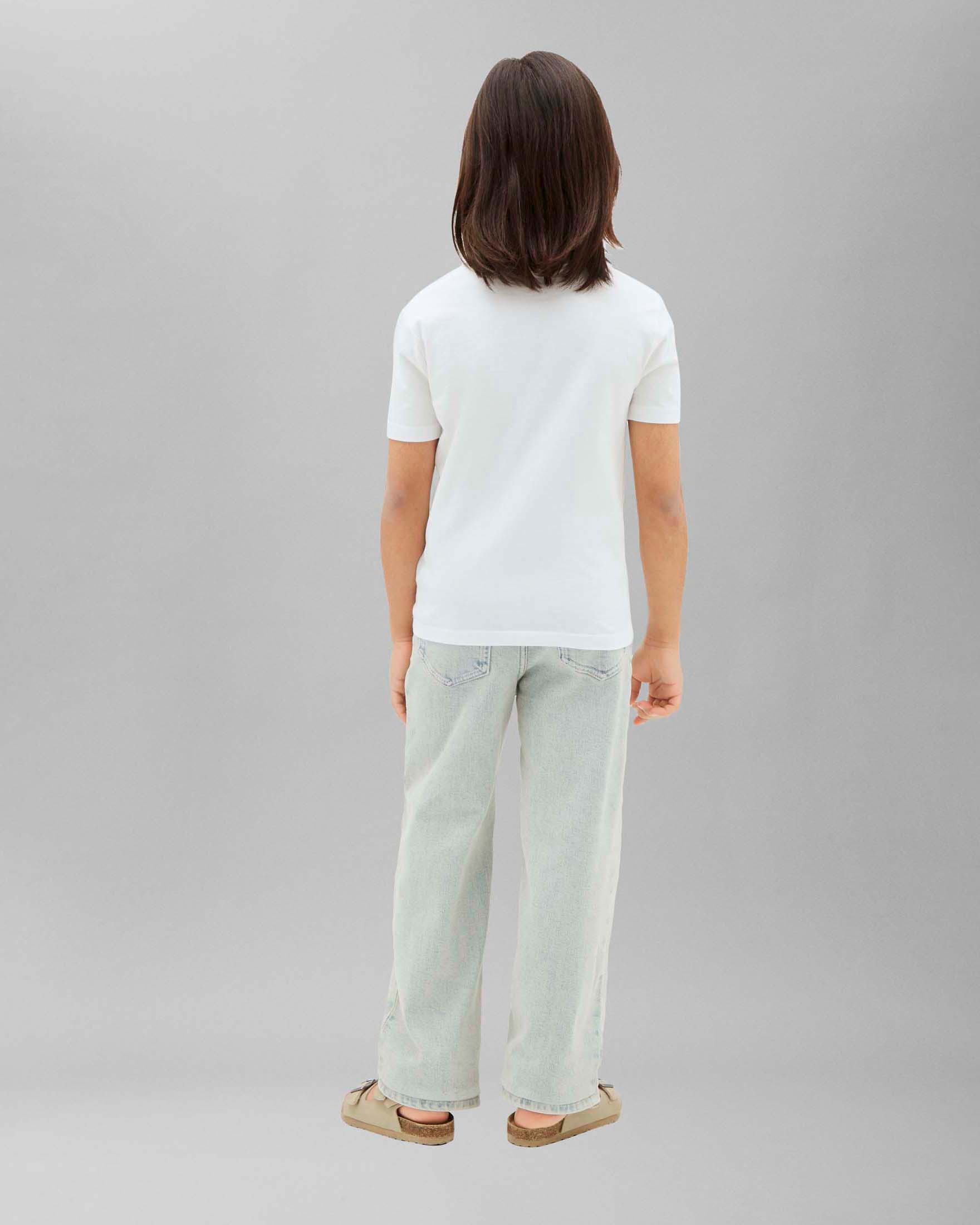 T-shirt bianca Calvin Klein in puro cotone con logo nero image