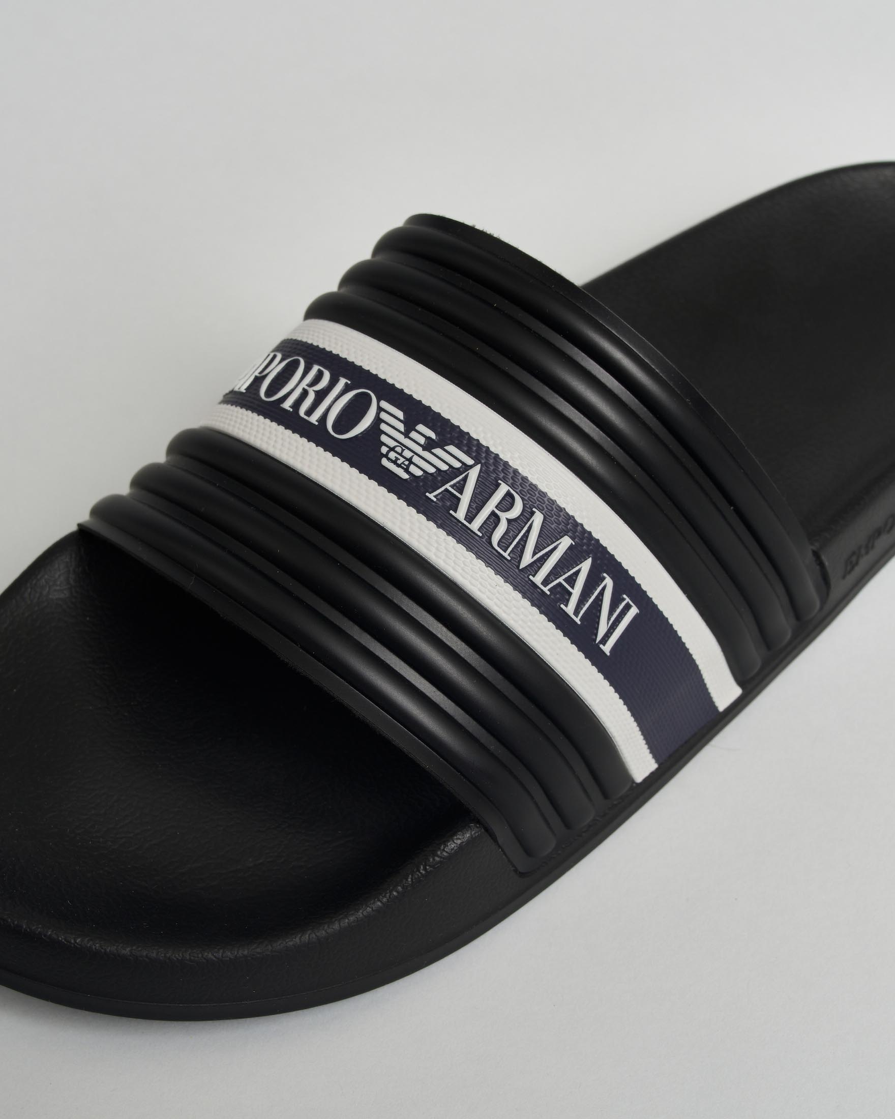 Ciabatte Emporio Armani nere con fascia porta logo image
