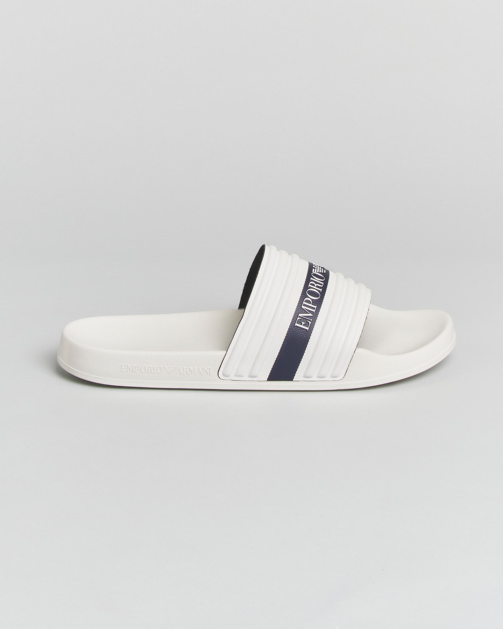 Ciabatte Emporio Armani bianche con fascia porta logo