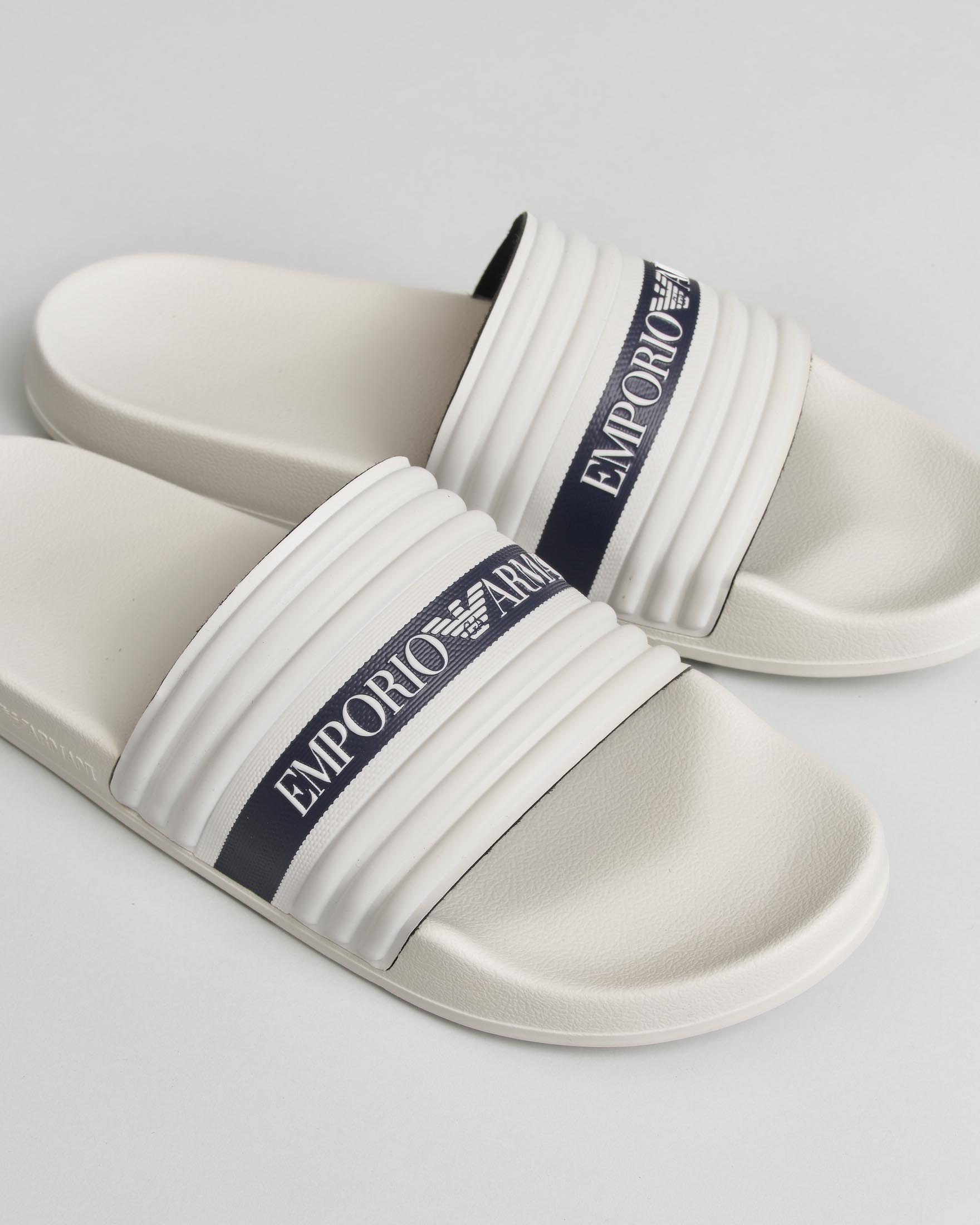 Ciabatte Emporio Armani bianche con fascia porta logo image