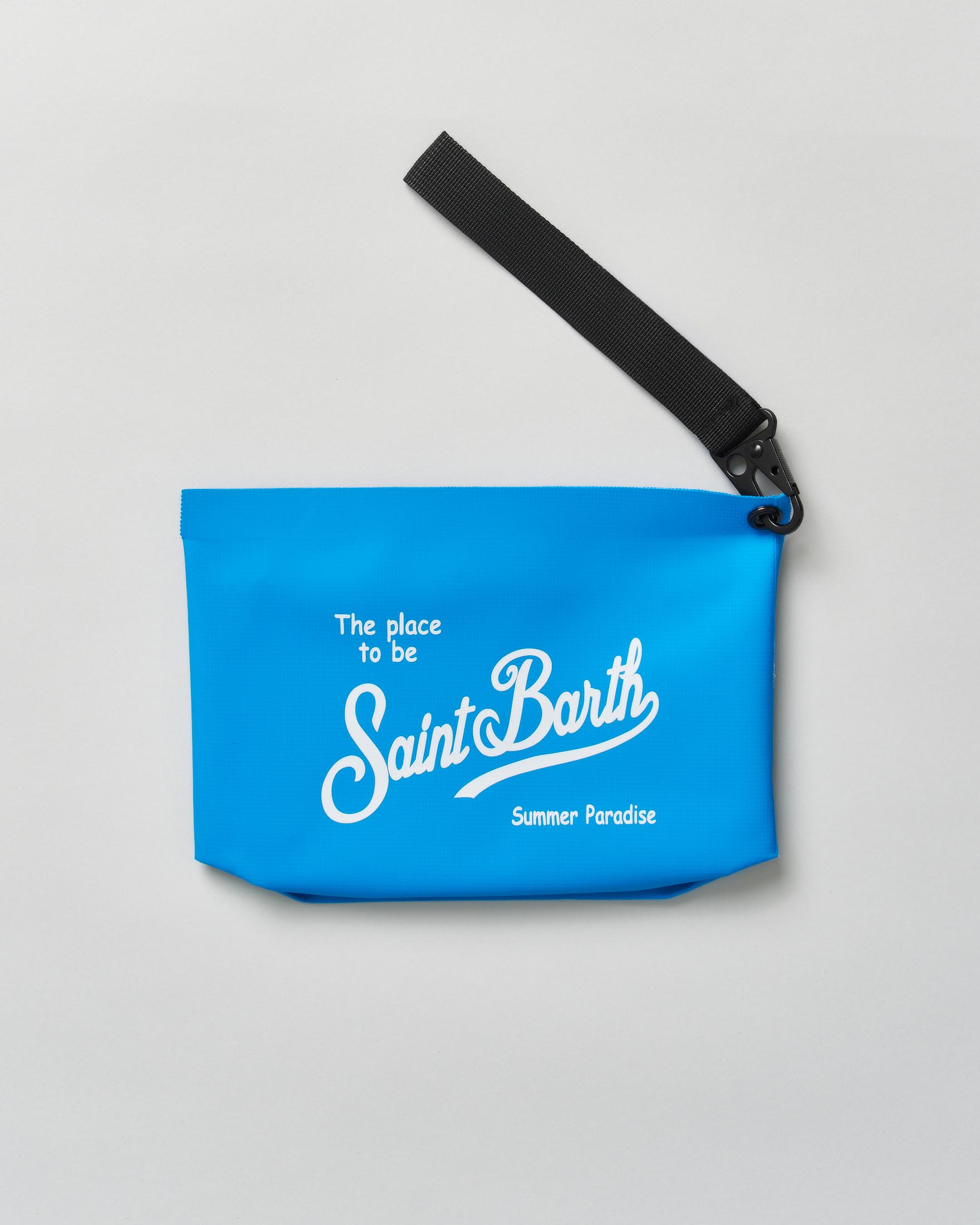 Pochette MC2 Saint Barth Aline blu royal in tessuto impermeabile effetto gommato image