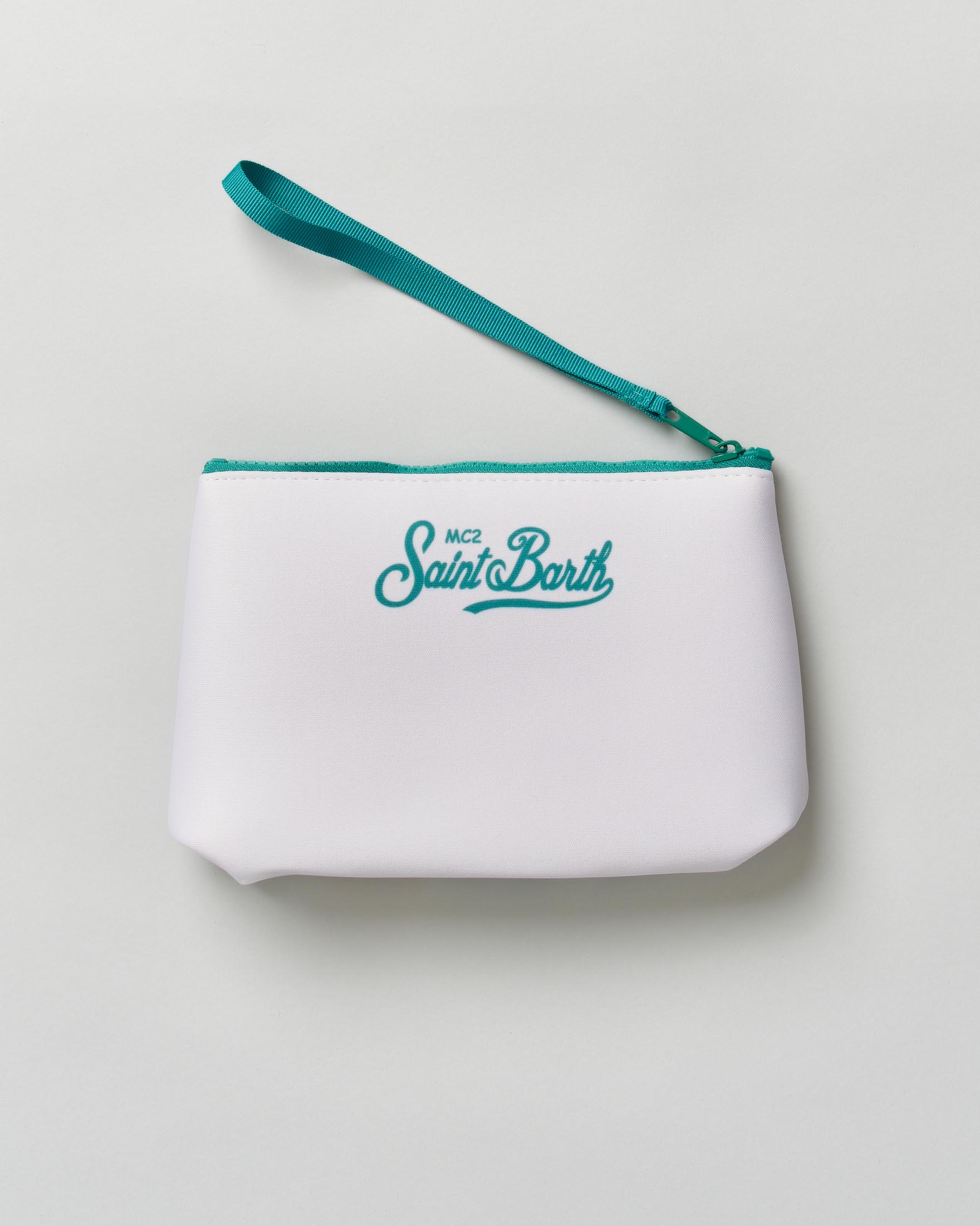 Pochette MC2 Saint Barth Aline bianca in neoprene con stampa fotografica Forte dei Marmi image