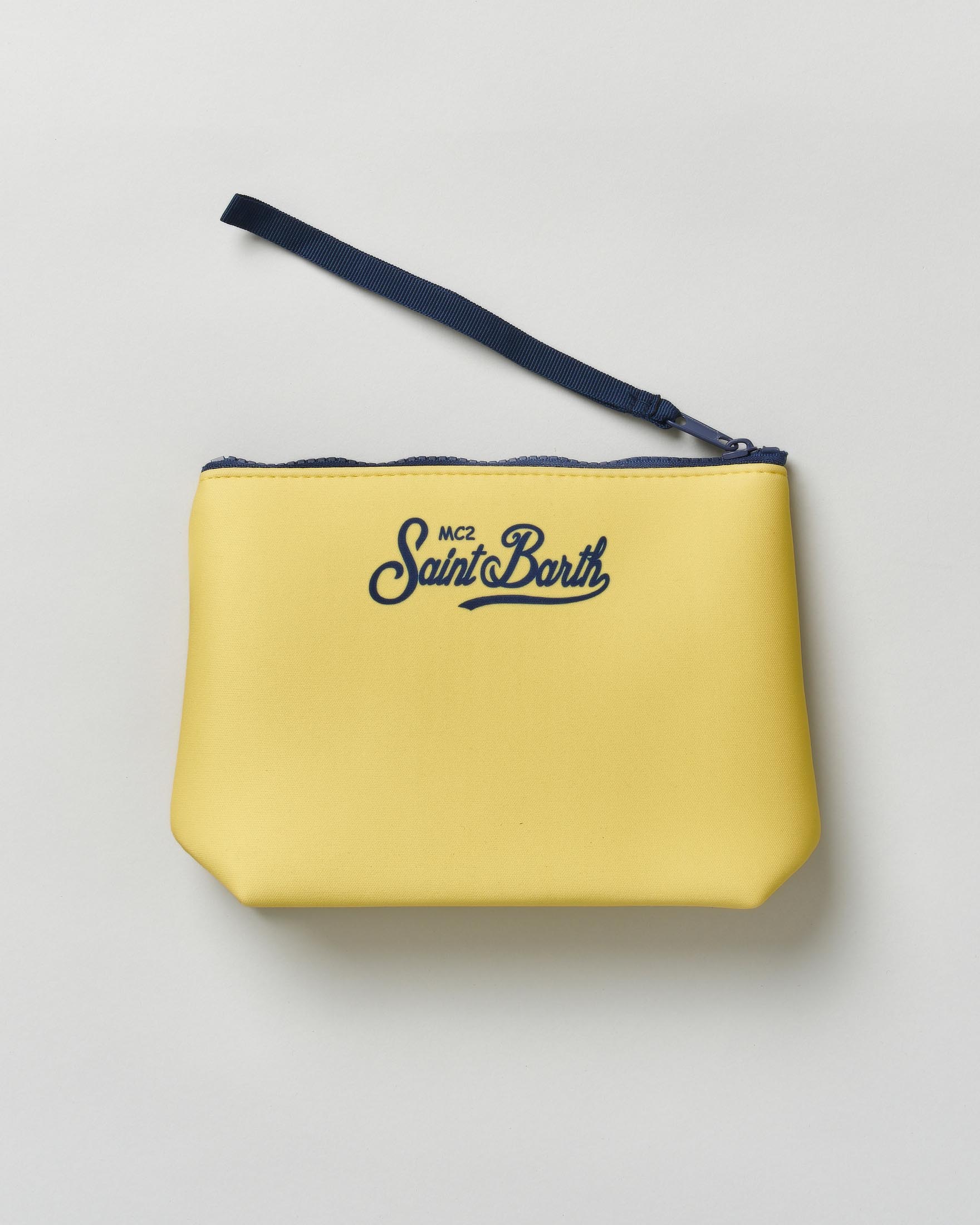 Pochette MC2 Saint Barth Aline gialla in neoprene con grafica Surfing Life image