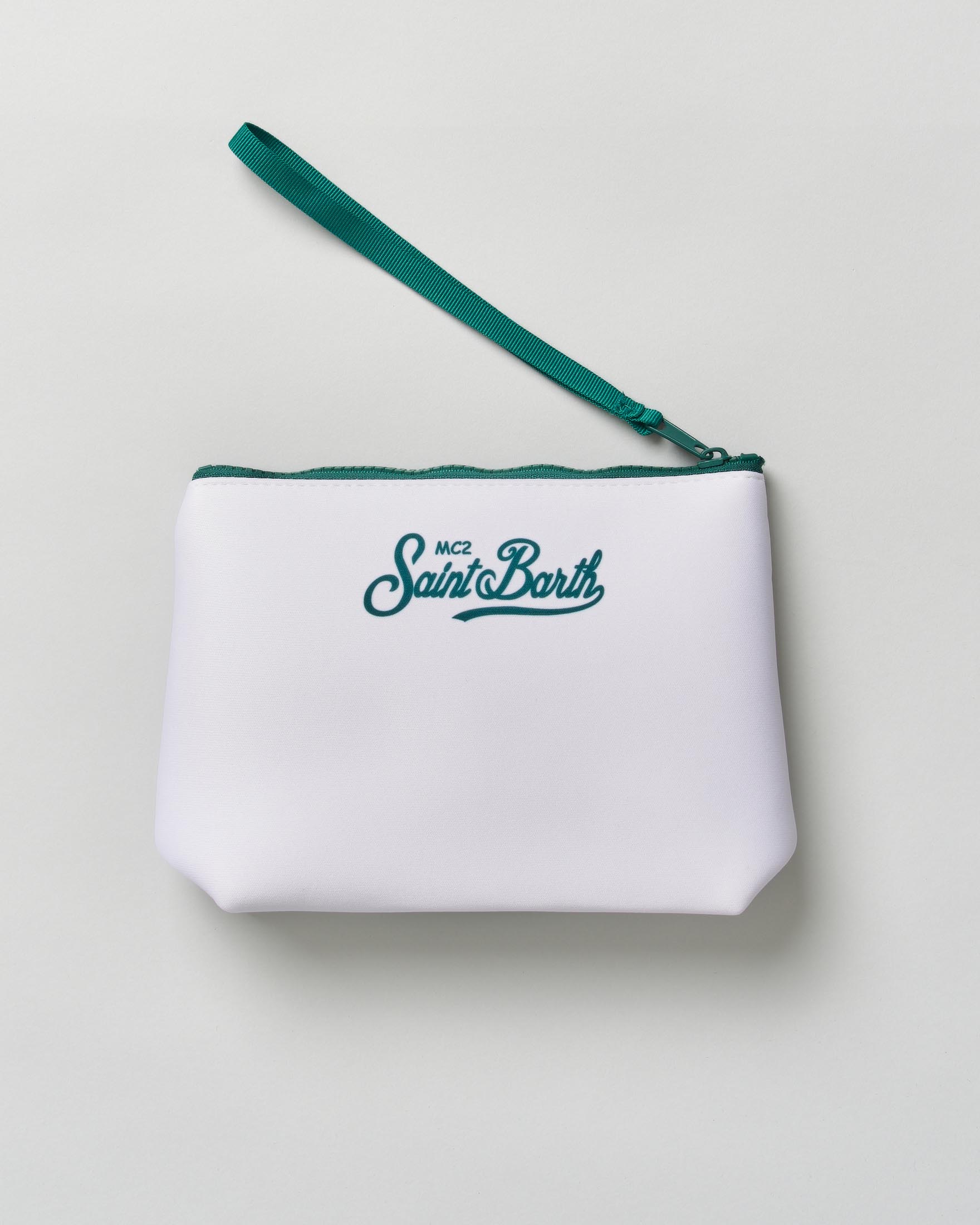 Pochette MC2 Saint Barth Aline in neoprene bianco in fantasia tennis summer league image