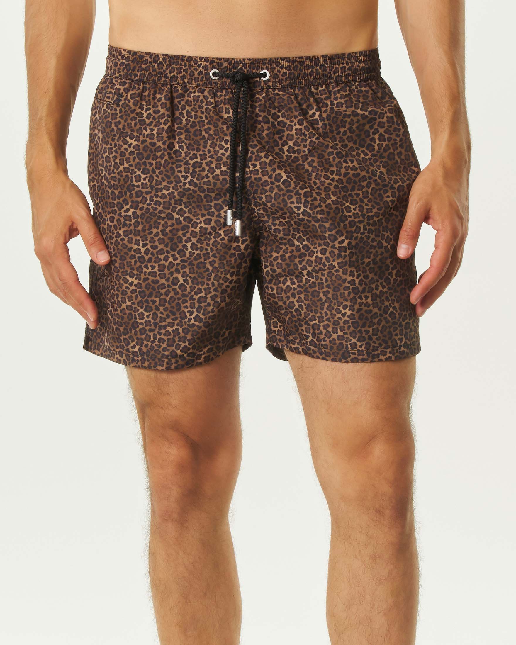 Boxer mare marrone MC2 Saint Barth con stampa animalier