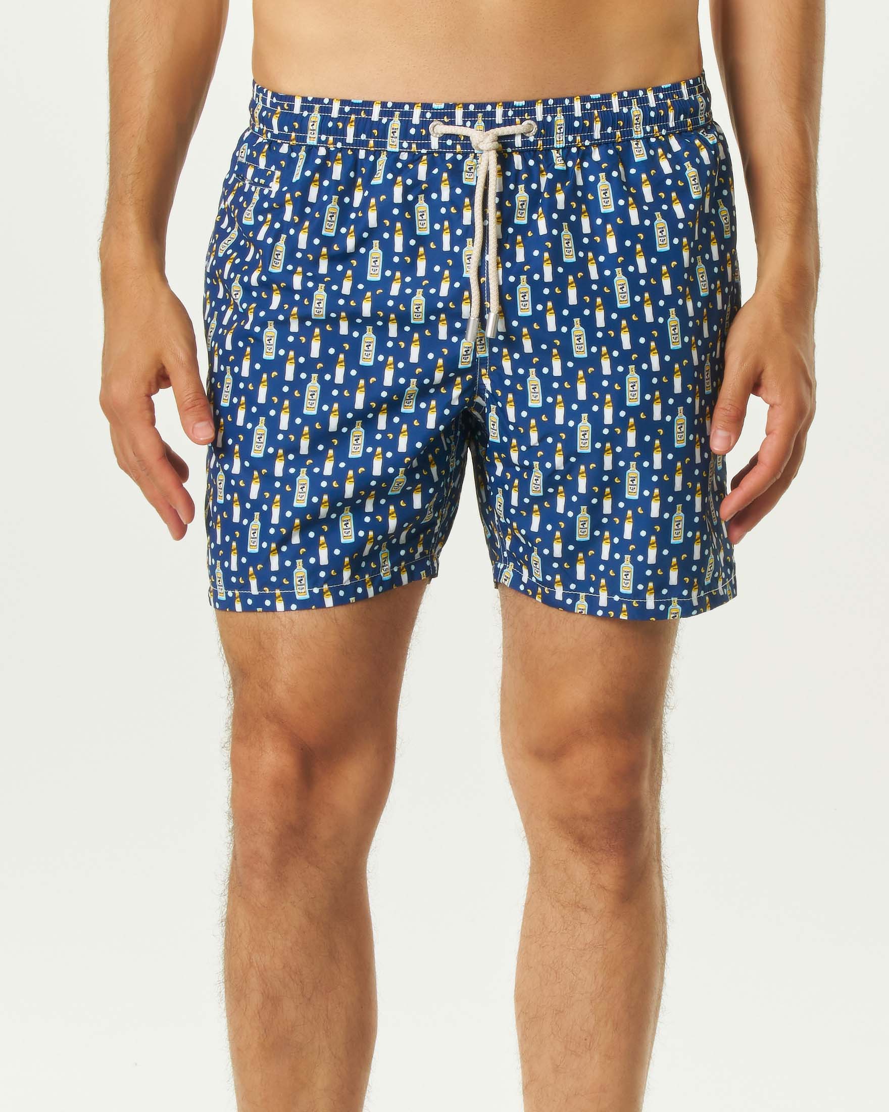 Boxer mare blu MC2 Saint Barth con stampa Gin Tonic