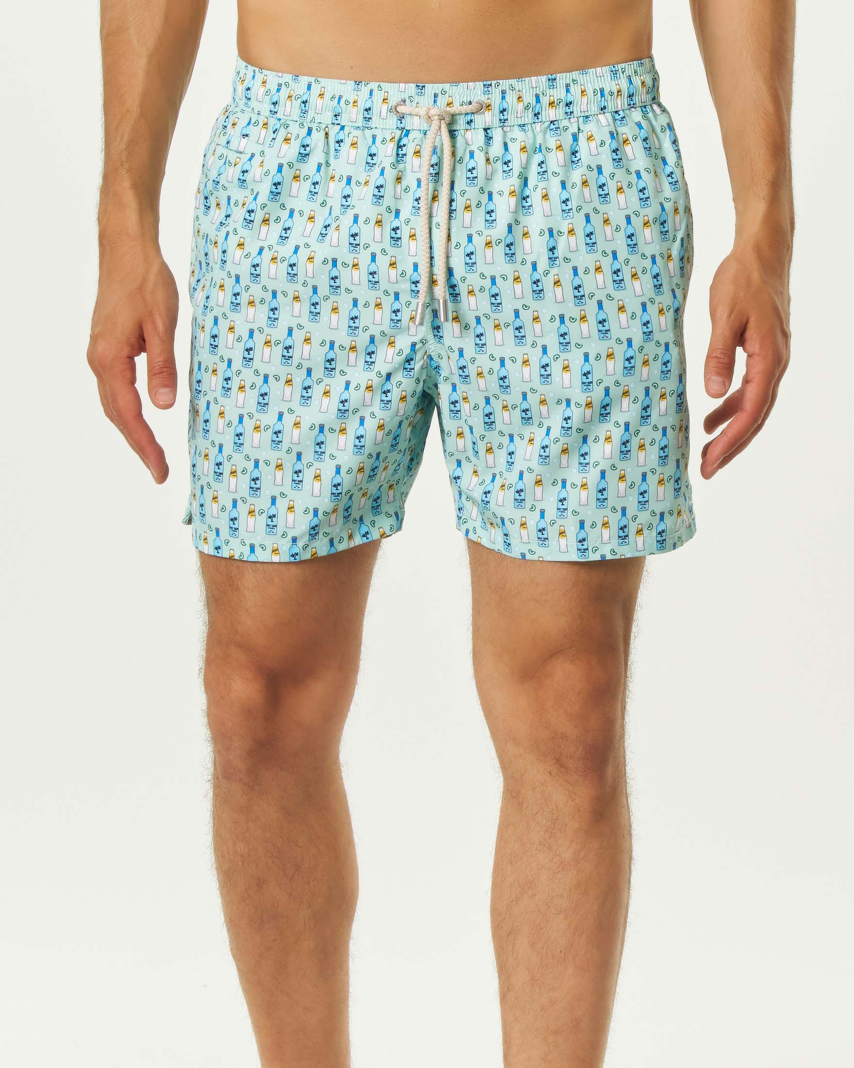 Boxer mare color acqua MC2 Saint Barth con stampa Vodka drink