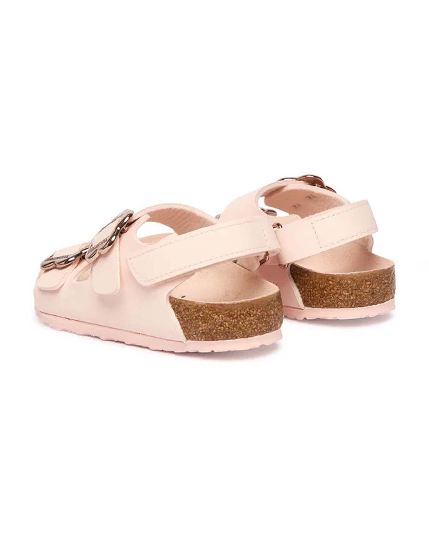 Sandalo rosa Birkenstock modello Milano con fibbia a forma di fiore image