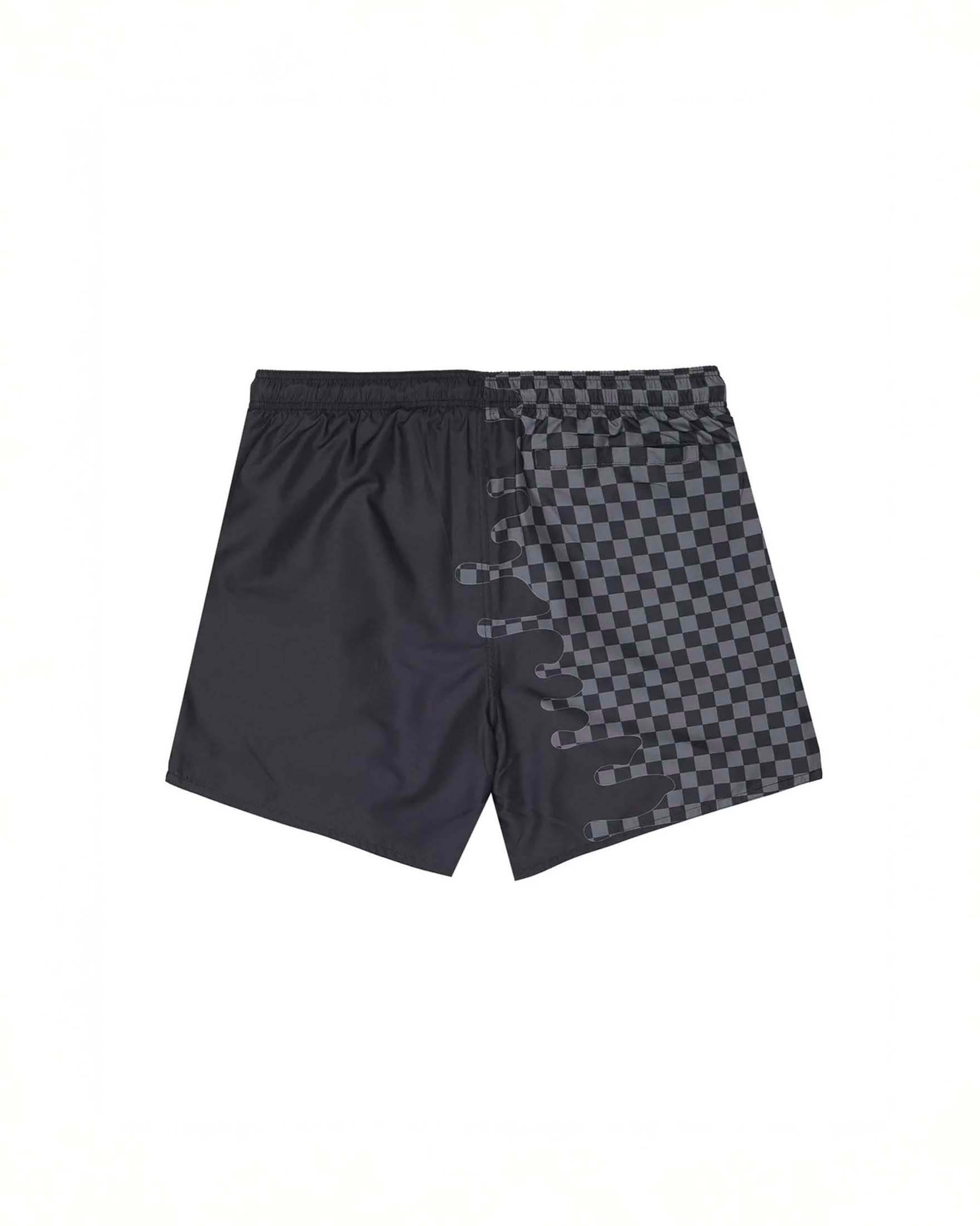 Boxer mare Sprayground metà nero tinta unita e metà in fantasia check grigia e nera image