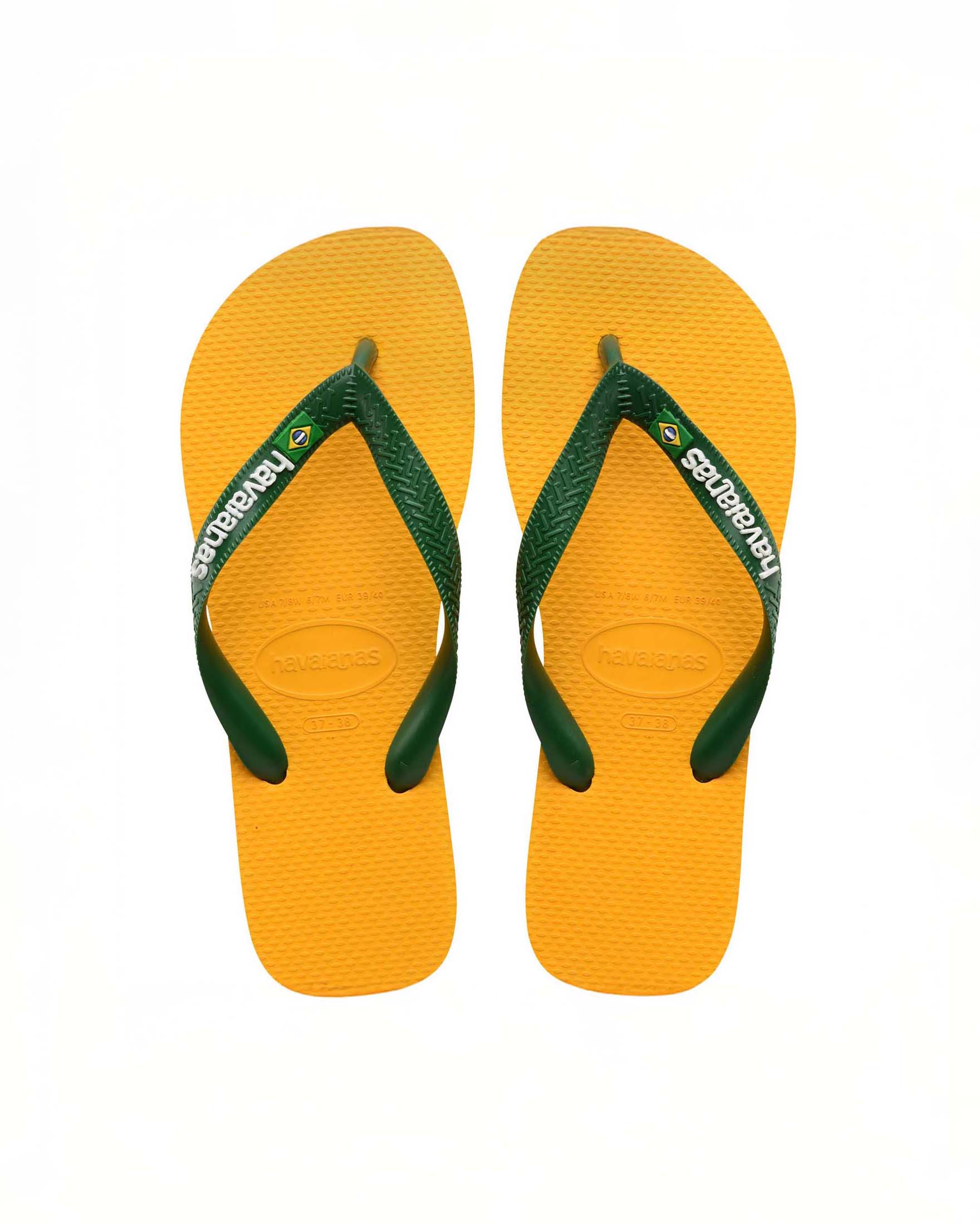 Havaianas Brasil Logo gialla con fascetta verde