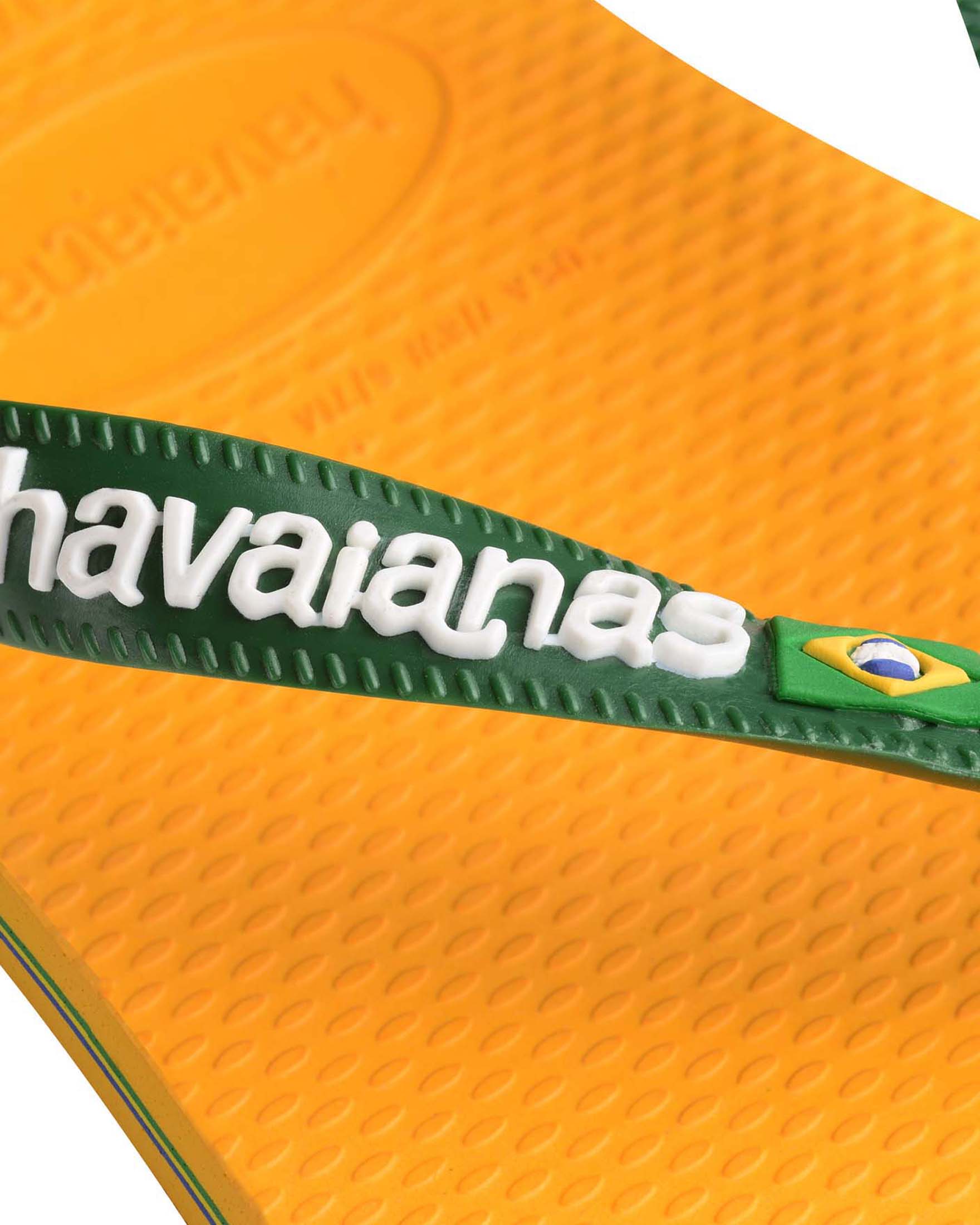 Havaianas Brasil Logo gialla con fascetta verde