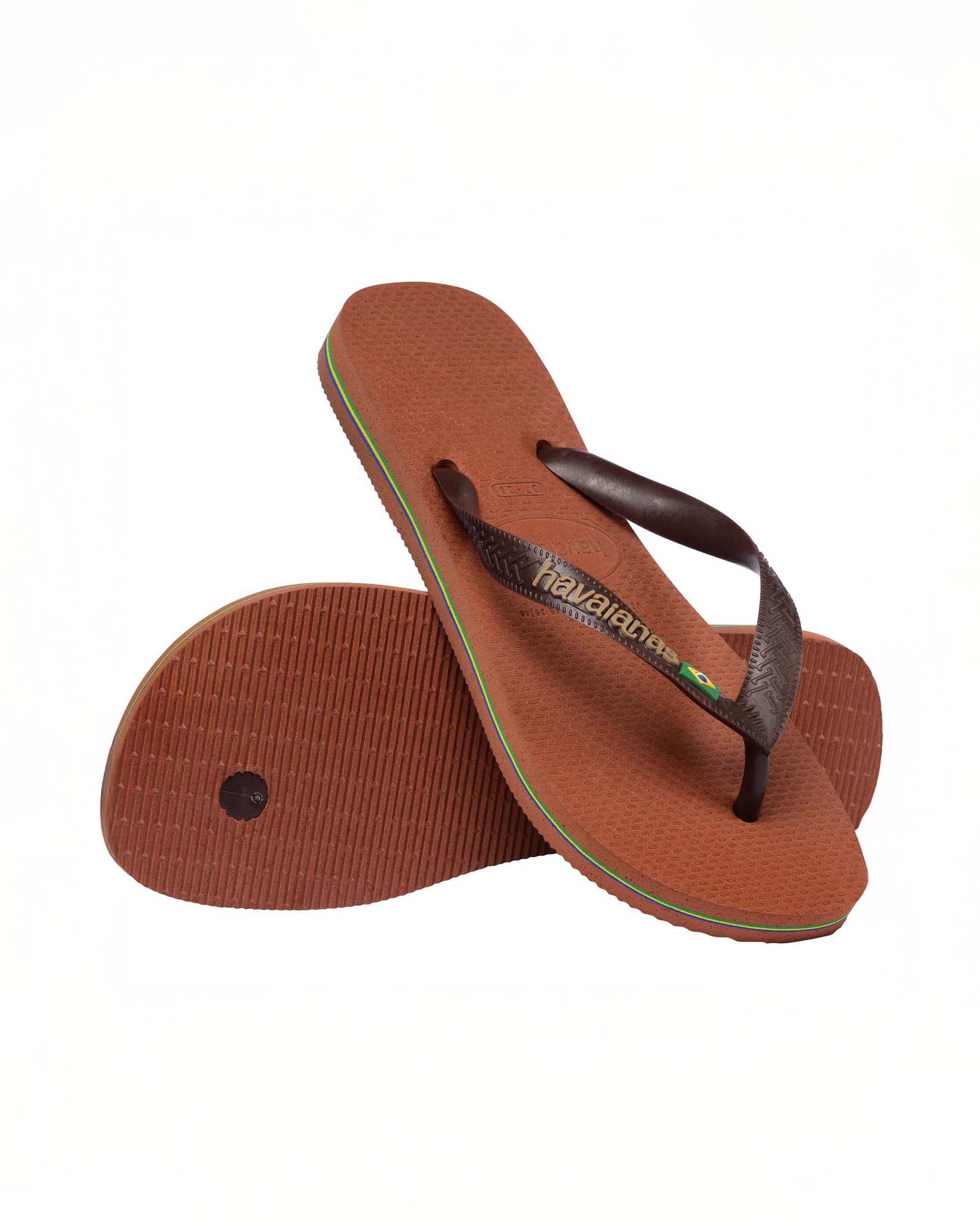 Havaianas Brasil Logo color caffè con fascetta marrone image