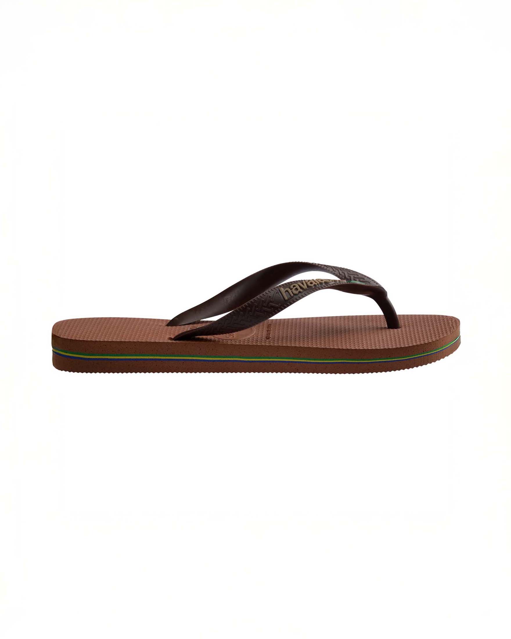 Havaianas Brasil Logo color caffè con fascetta marrone