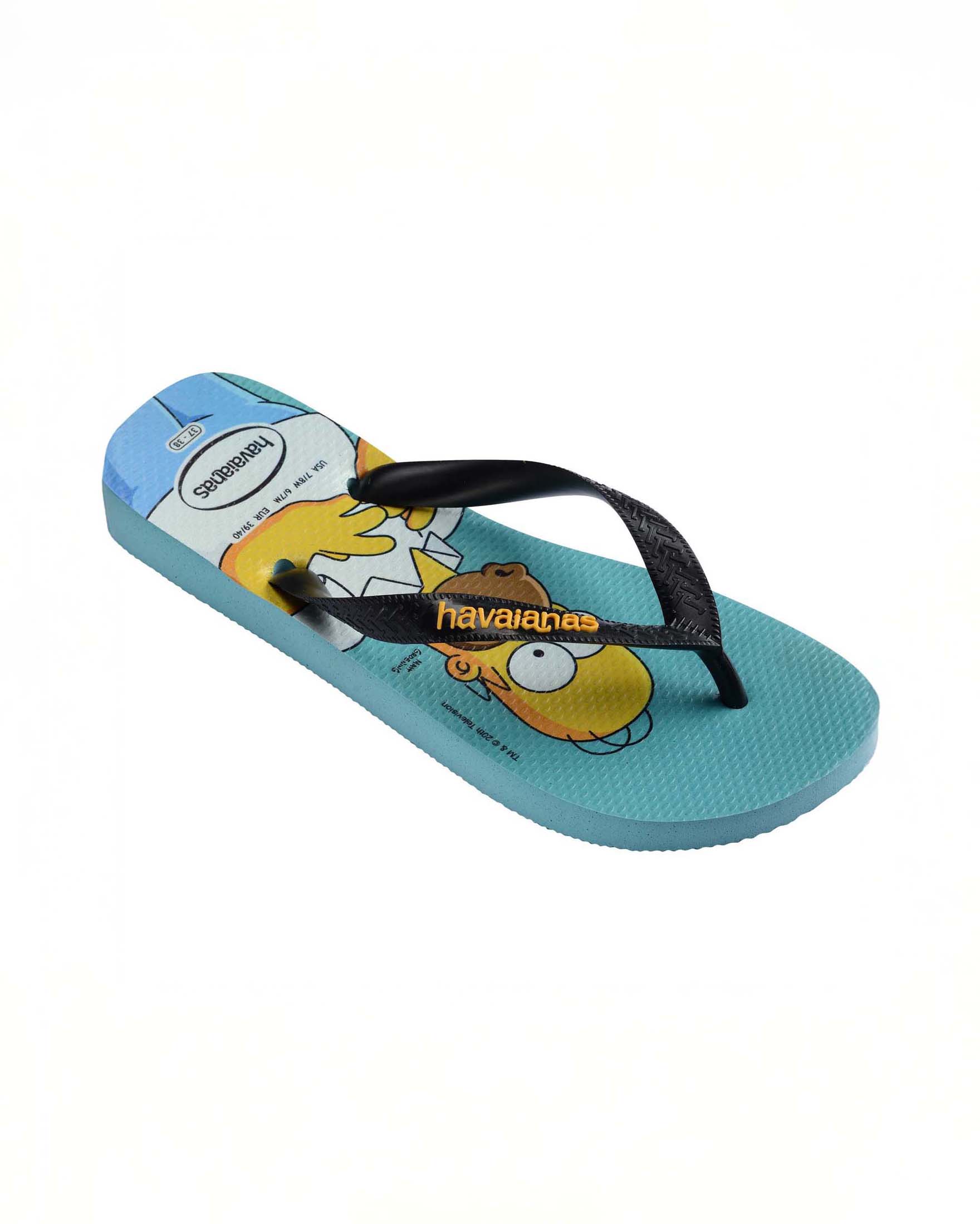 Havaianas azzurra con grafica Simpson e fascetta blu