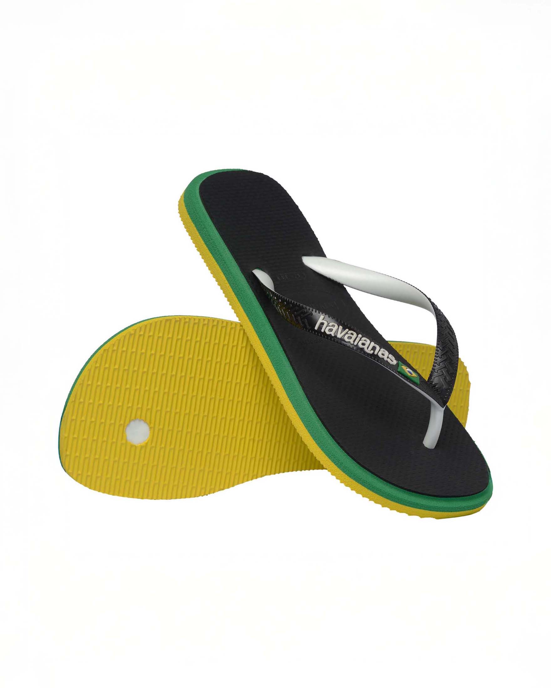 Havaianas Brasil Twist nera con profilo verde image