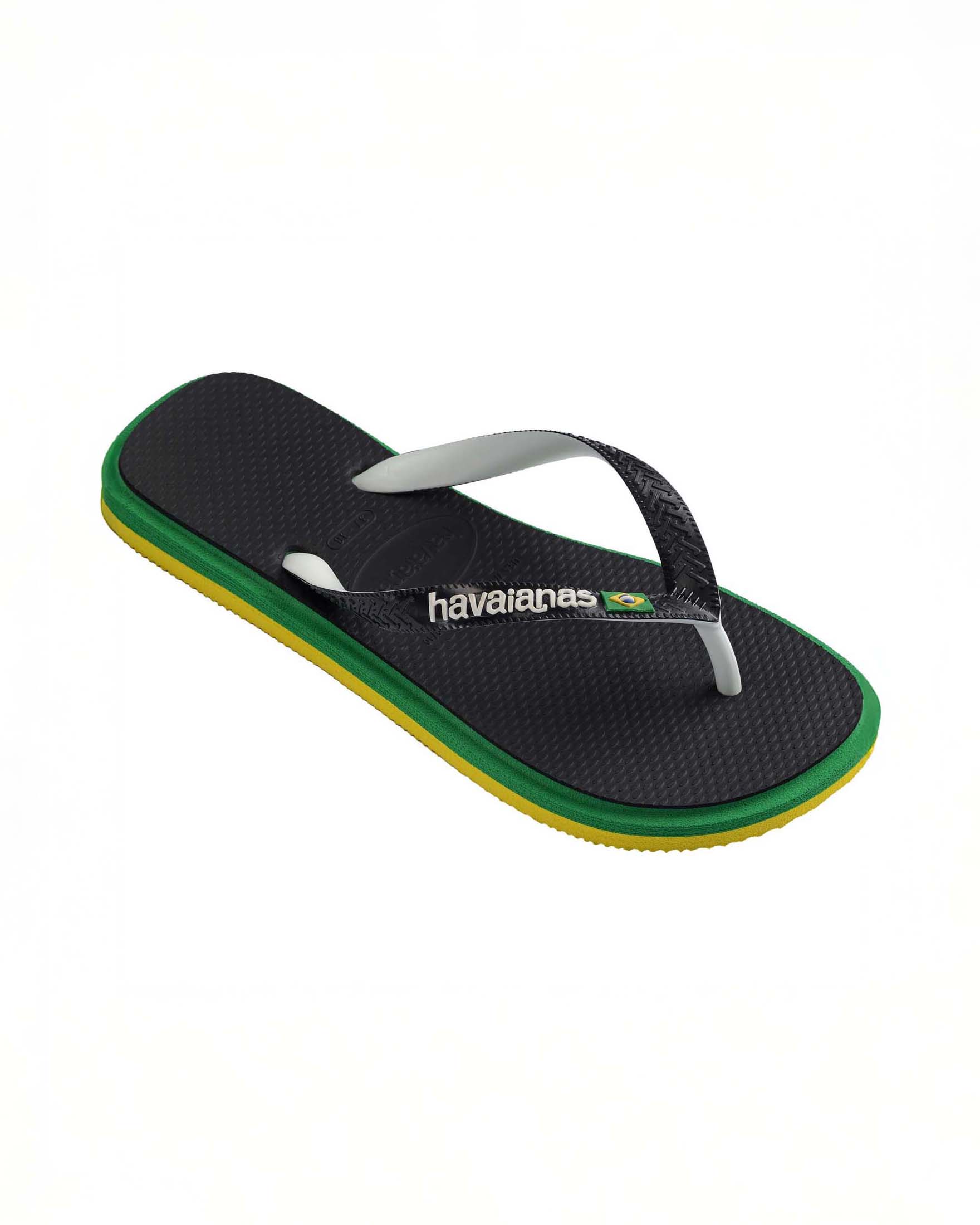 Havaianas Brasil Twist nera con profilo verde