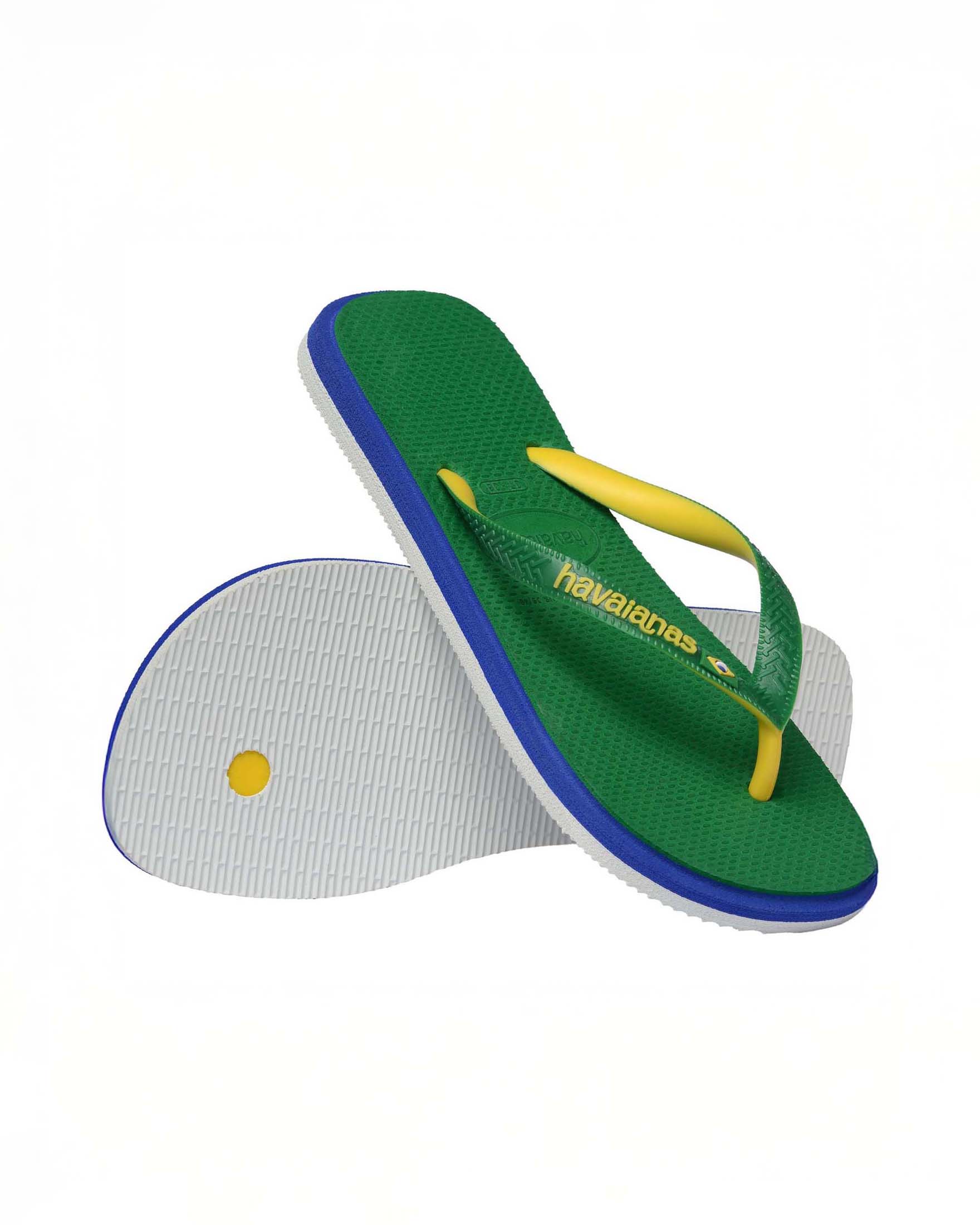 Havaianas Brasil Twist verde con profilo blu royal image