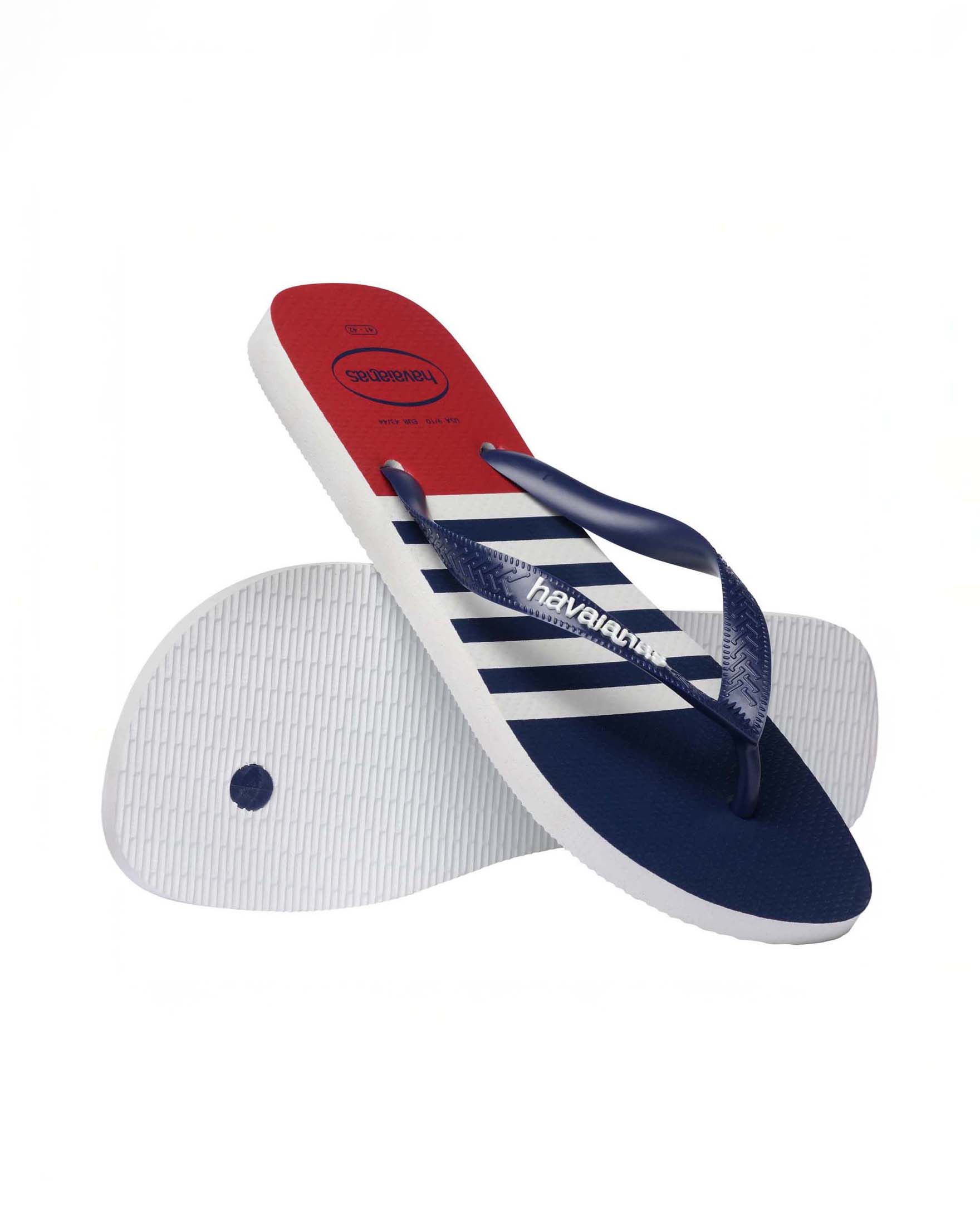 Havaianas Top Nautical blu rossa e bianca a righe con fascetta blu image