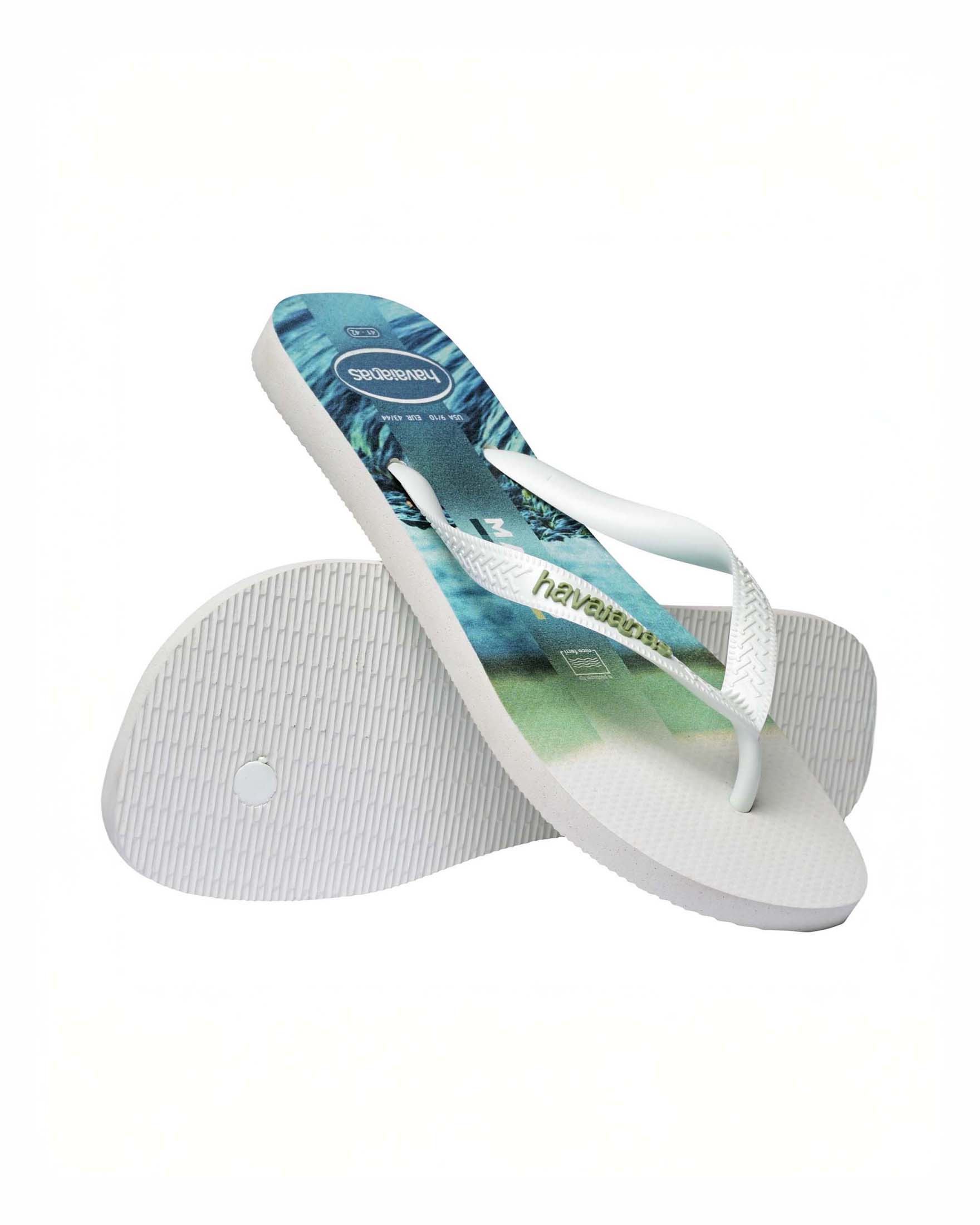 Havaianas Top Surfer bianca e azzurra con stampa fotografica image