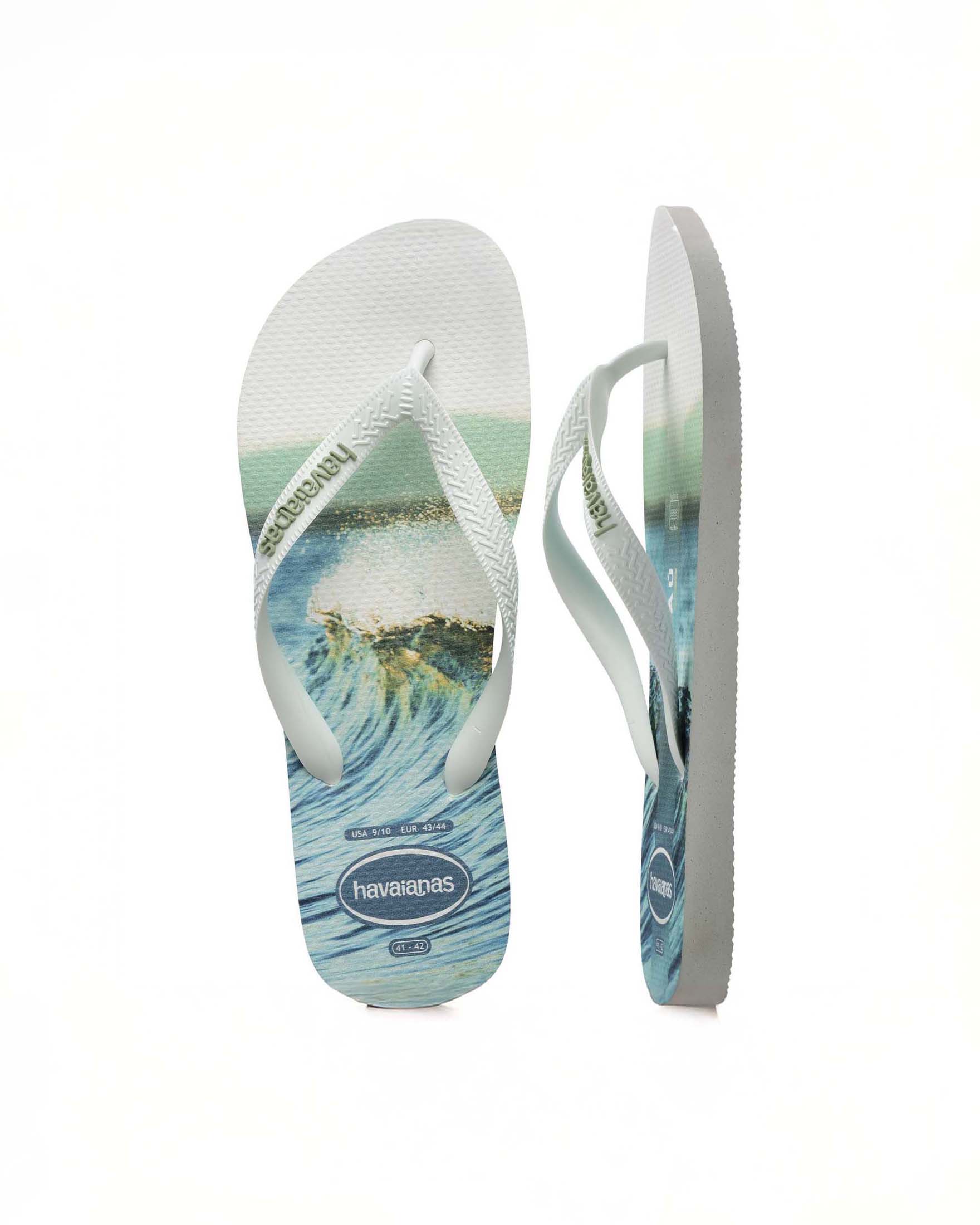 Havaianas Top Surfer bianca e azzurra con stampa fotografica