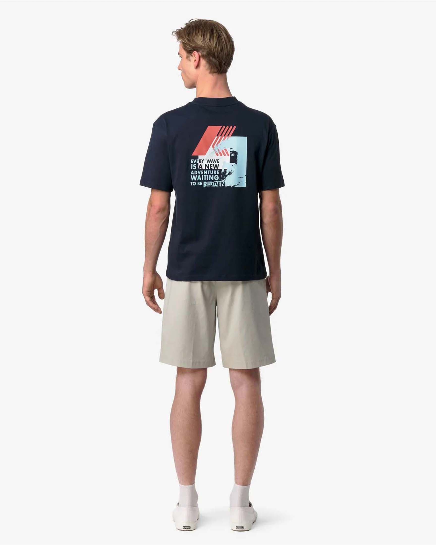 T-shirt K-way Solo Jersey Wave blu image