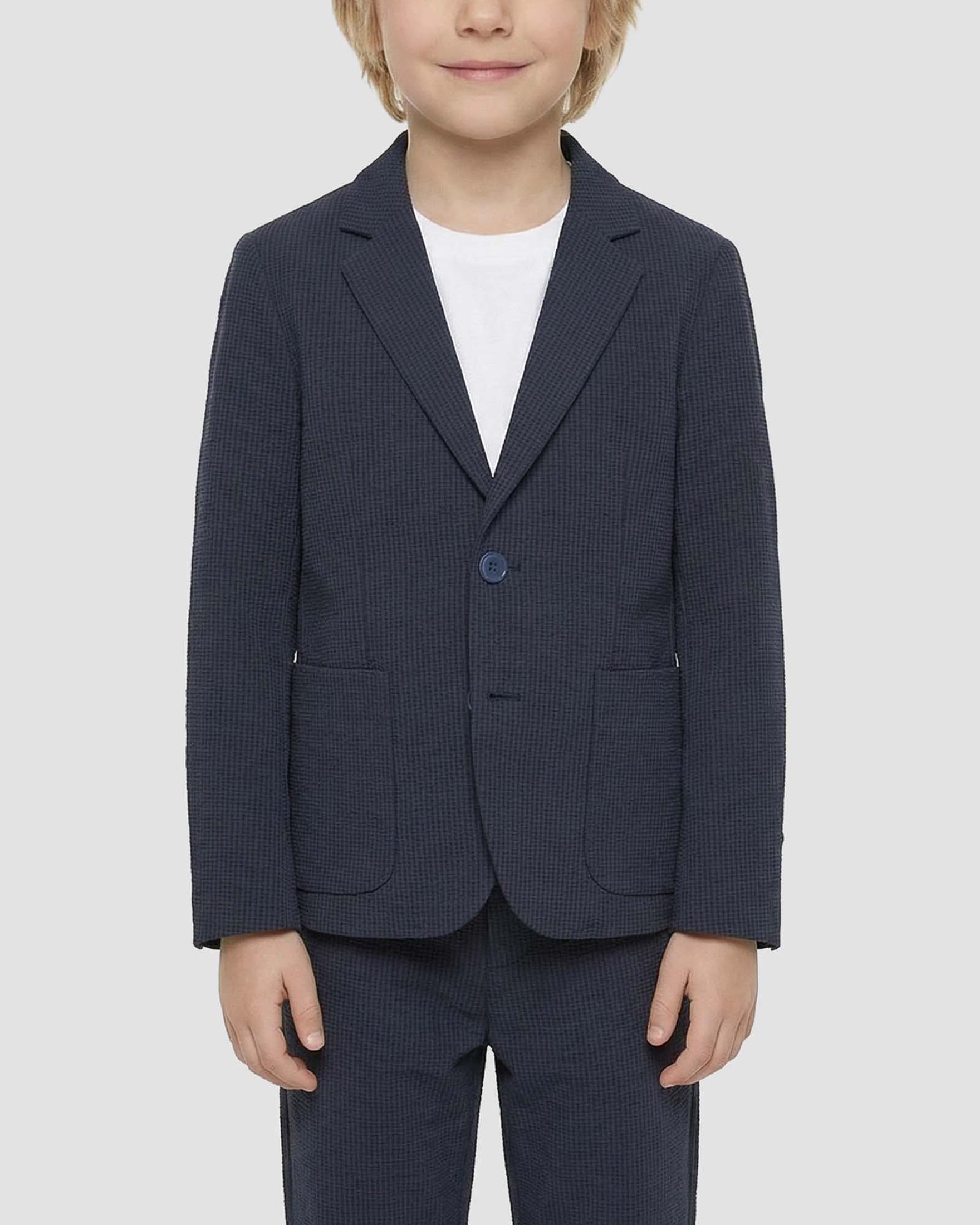 Blazer Antony Morato in piquè blu monopetto