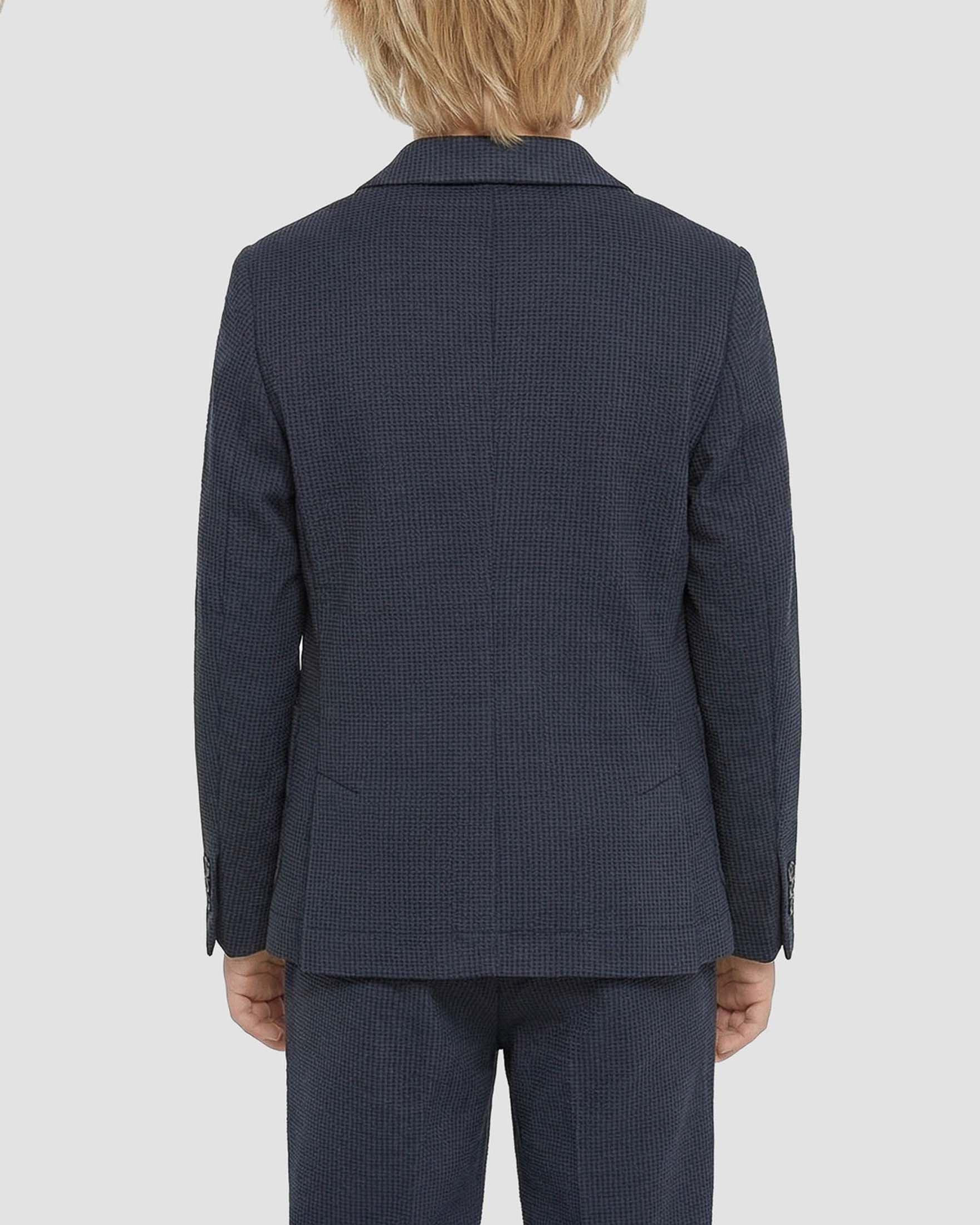 Blazer Antony Morato in piquè blu monopetto image