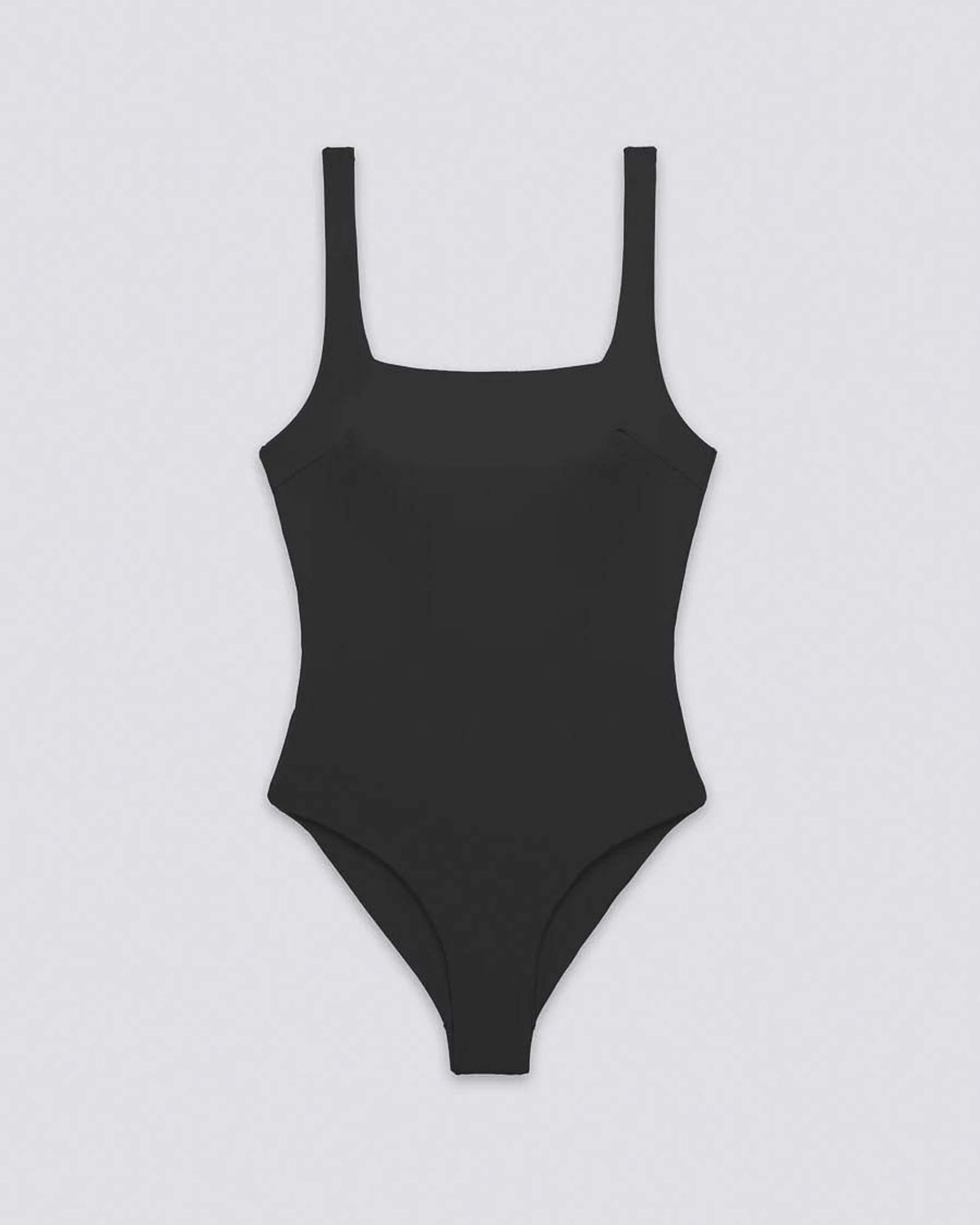 Costume intero nero Sundek con scollo quadrato