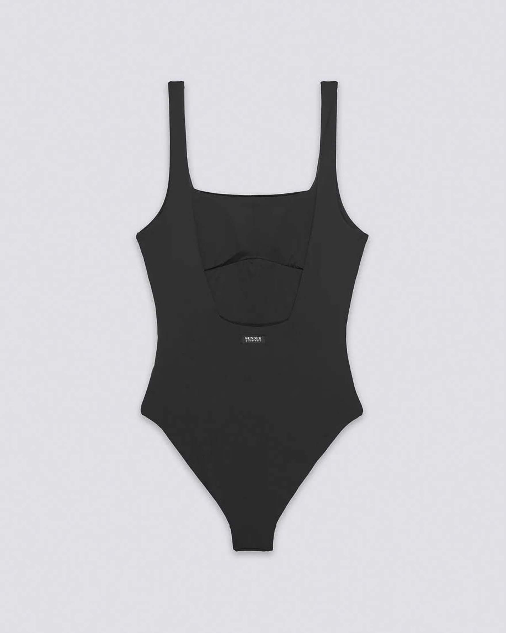 Costume intero nero Sundek con scollo quadrato image