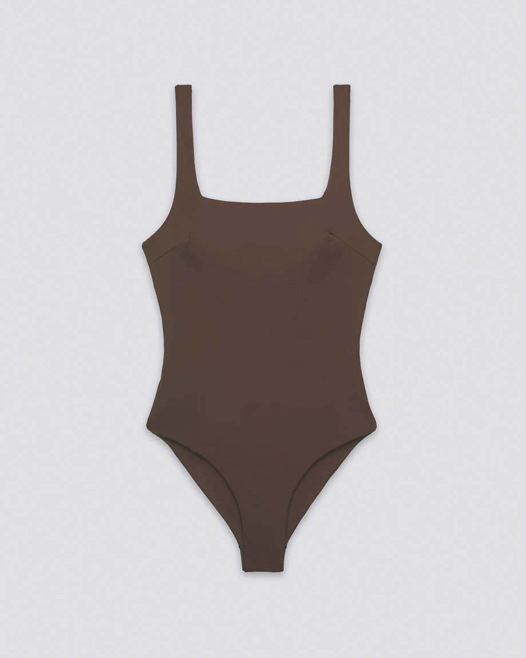 Costume intero Sundek color moro con scollo quadrato