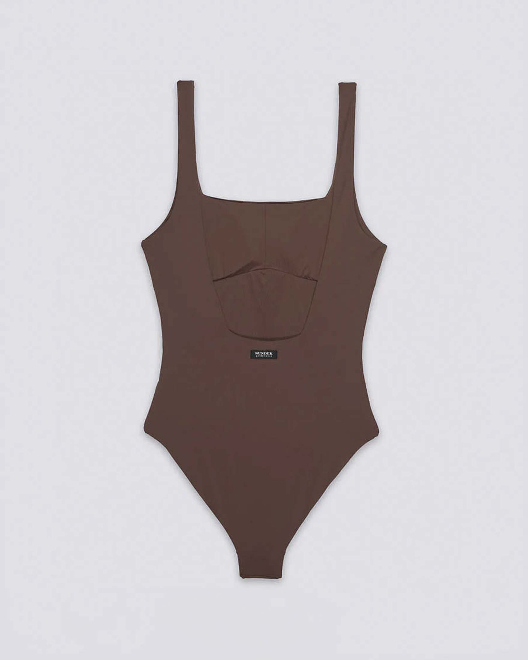 Costume intero Sundek color moro con scollo quadrato image