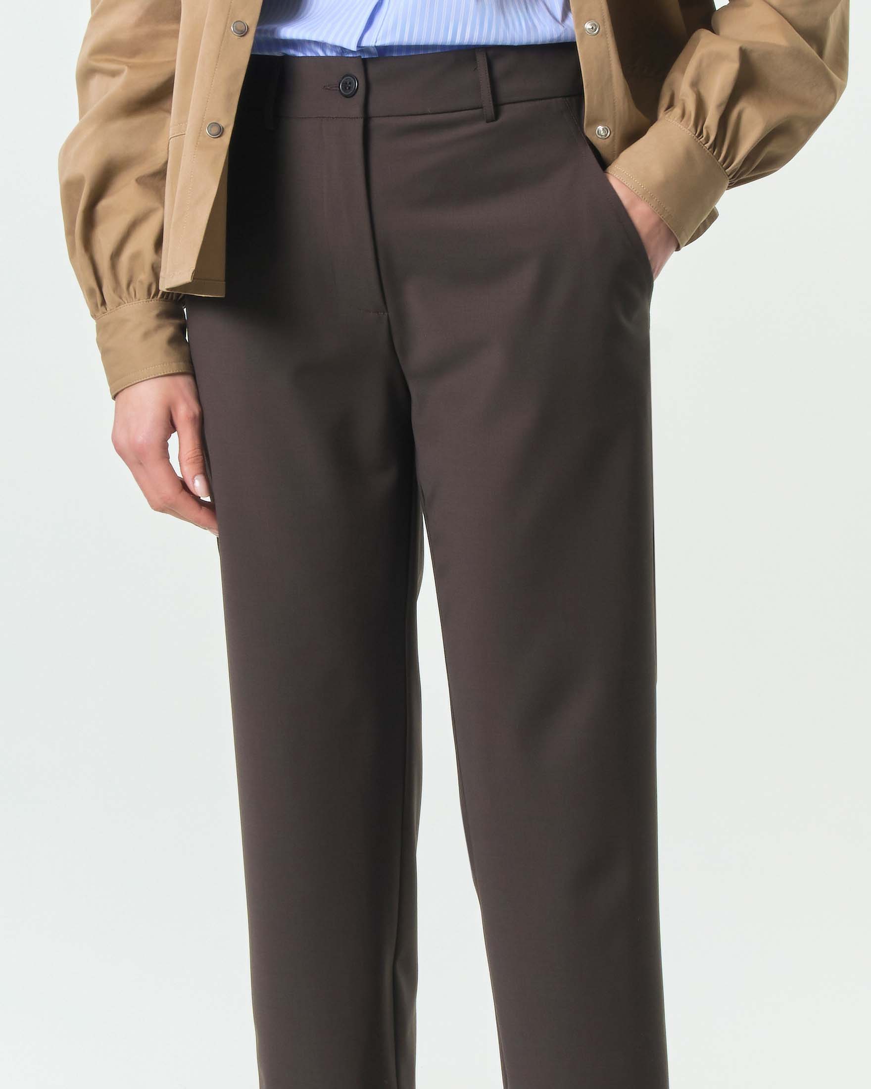 Pantalone cropped slim fit blu Hlo! con tasche alla francese image