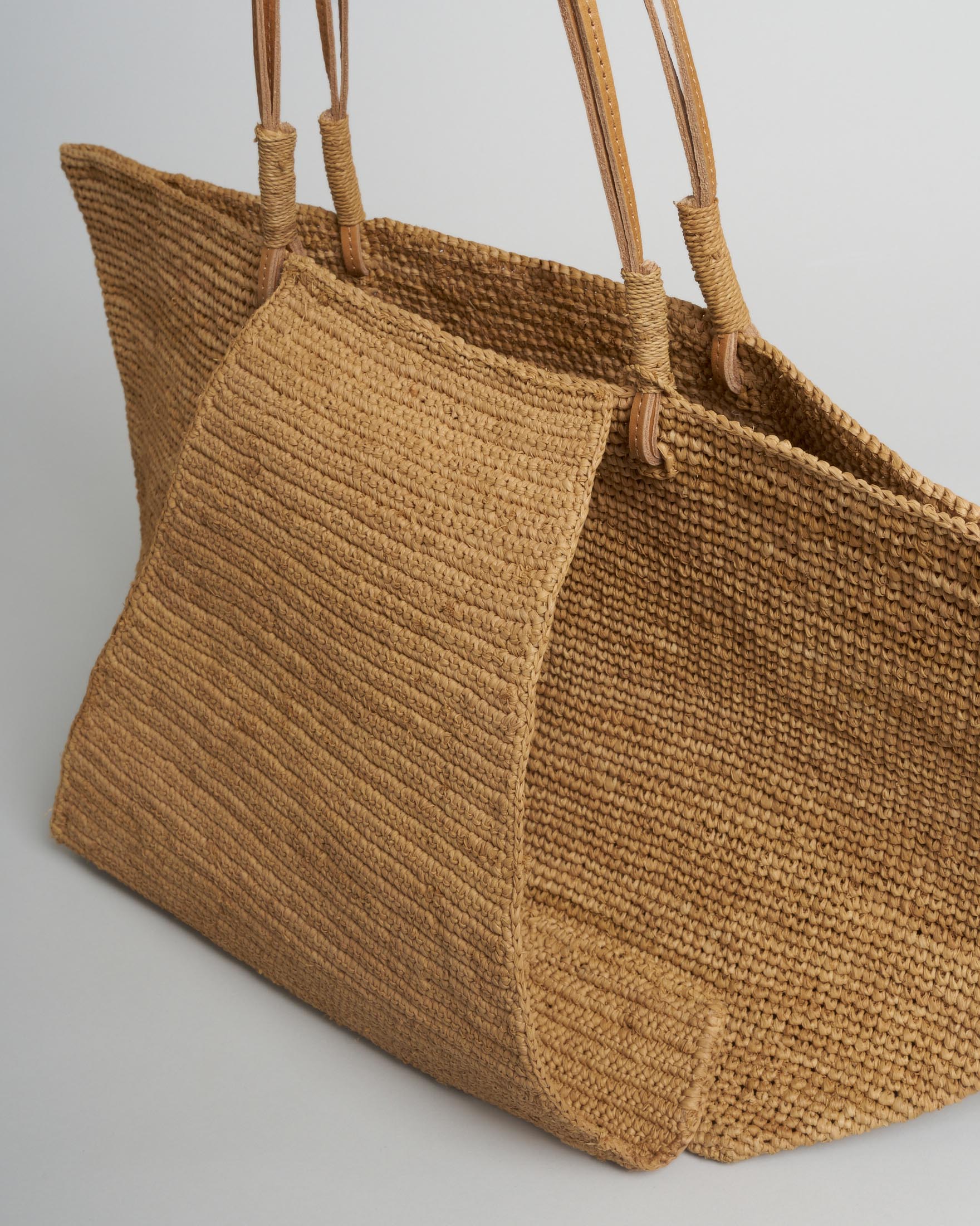 Shopper Bag Sovani in rafia naturale con tasca porta asciugamano da spiaggia image