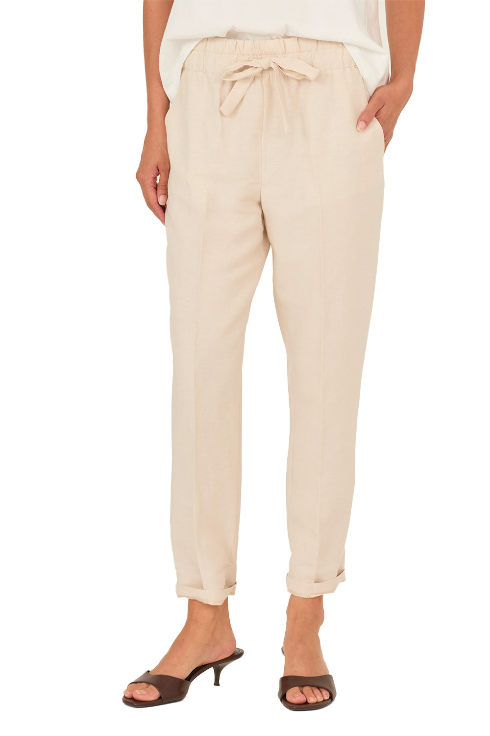 Pantalone in Lino e Viscosa