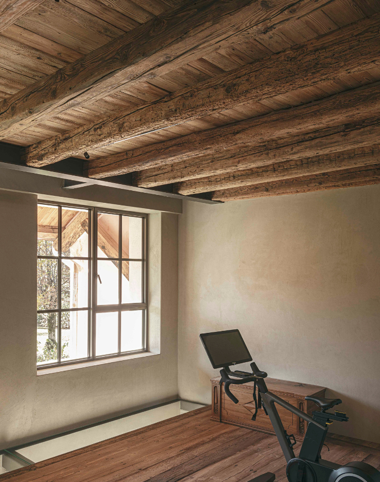 controsoffitto in legno dopo il restauro