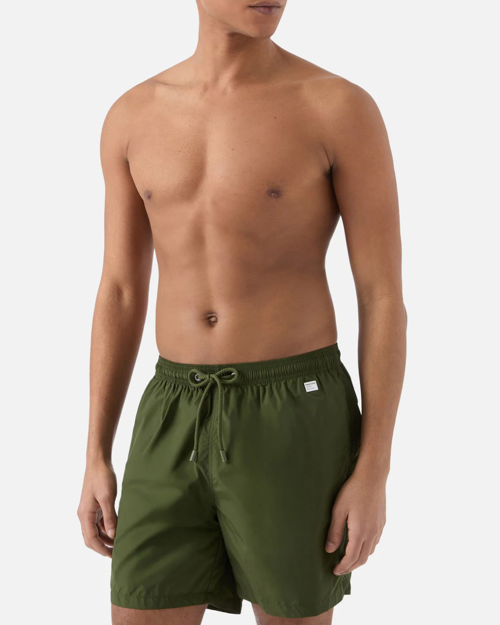 Boxer mare Pantone MC2 Saint Barth verde militare tinta unita