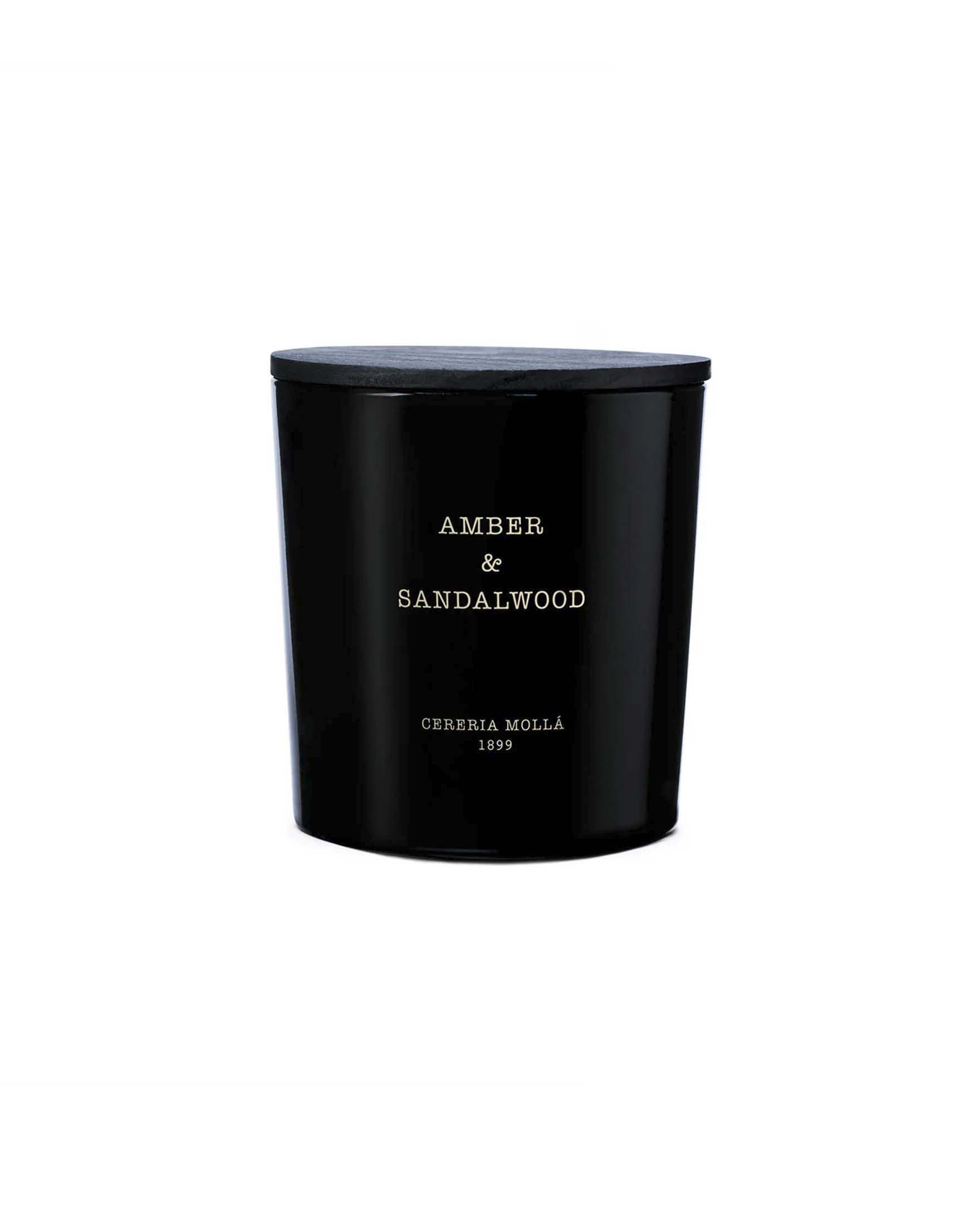Candela Profumata Amber & Sandalwood 600 g con 3 Stoppini