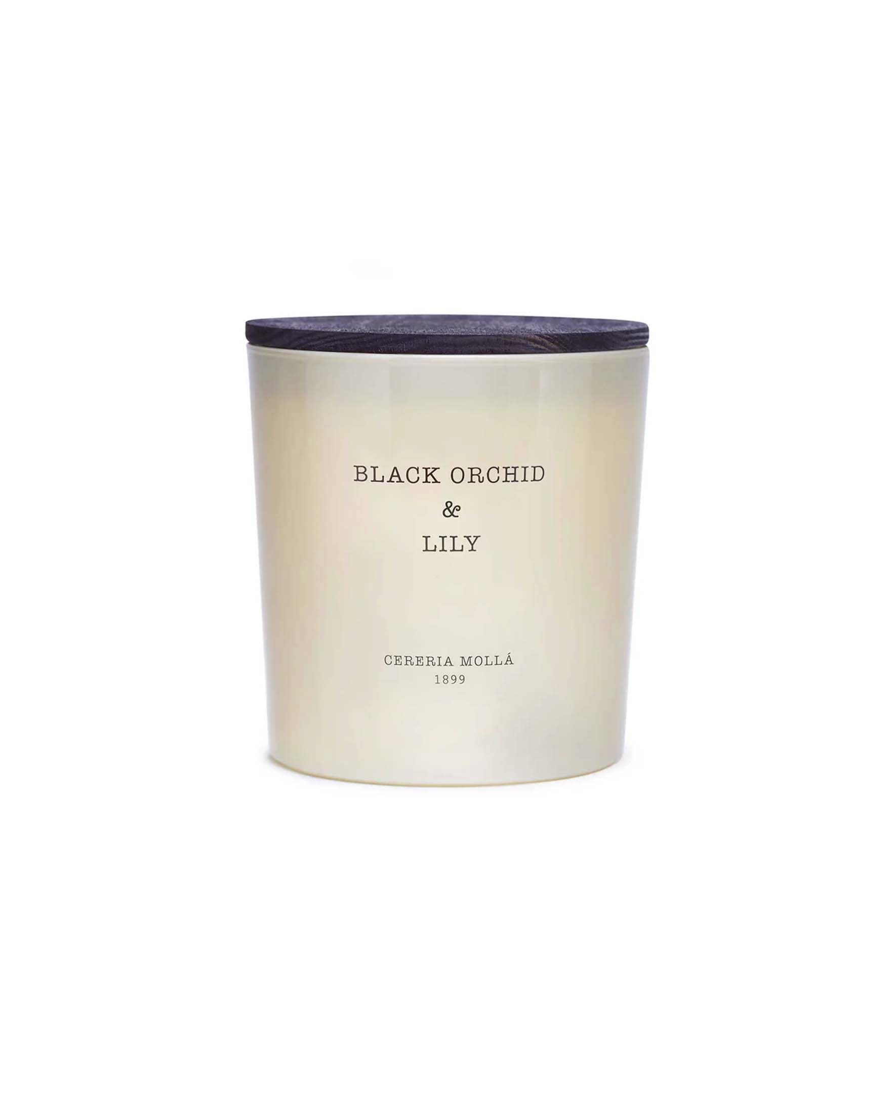 Candela Profumata Black Orchid & Lily 600 g con 3 Stoppini