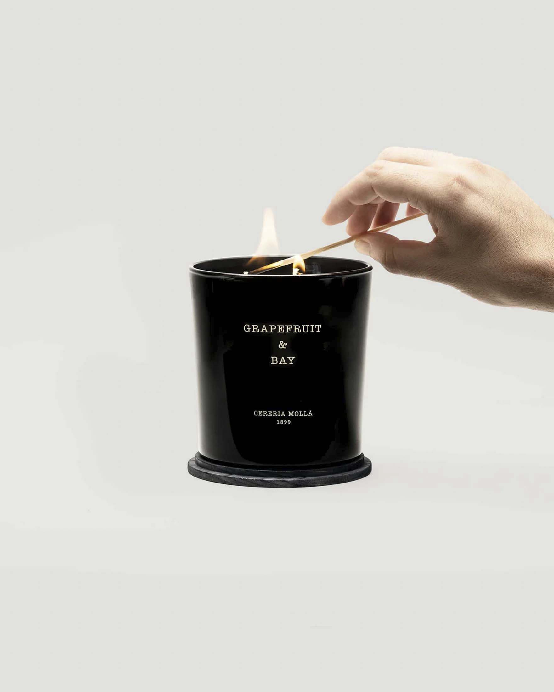 Candela Profumata Grapefruit & Bay 600 g con 3 Stoppini