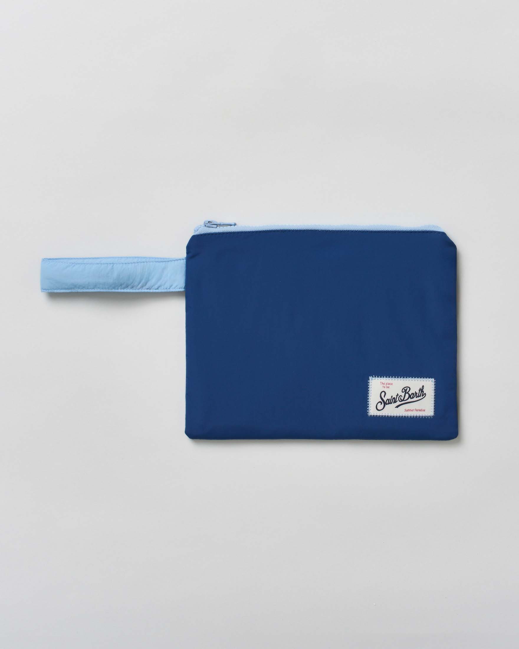 Pochette MC2 Saint Barth Pareasy blu in tessuto impermeabile