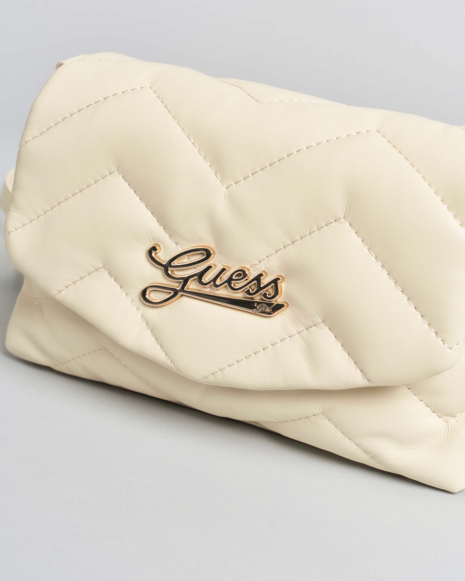 Borsa color avorio Guess matelassé con tracolla regolabile image