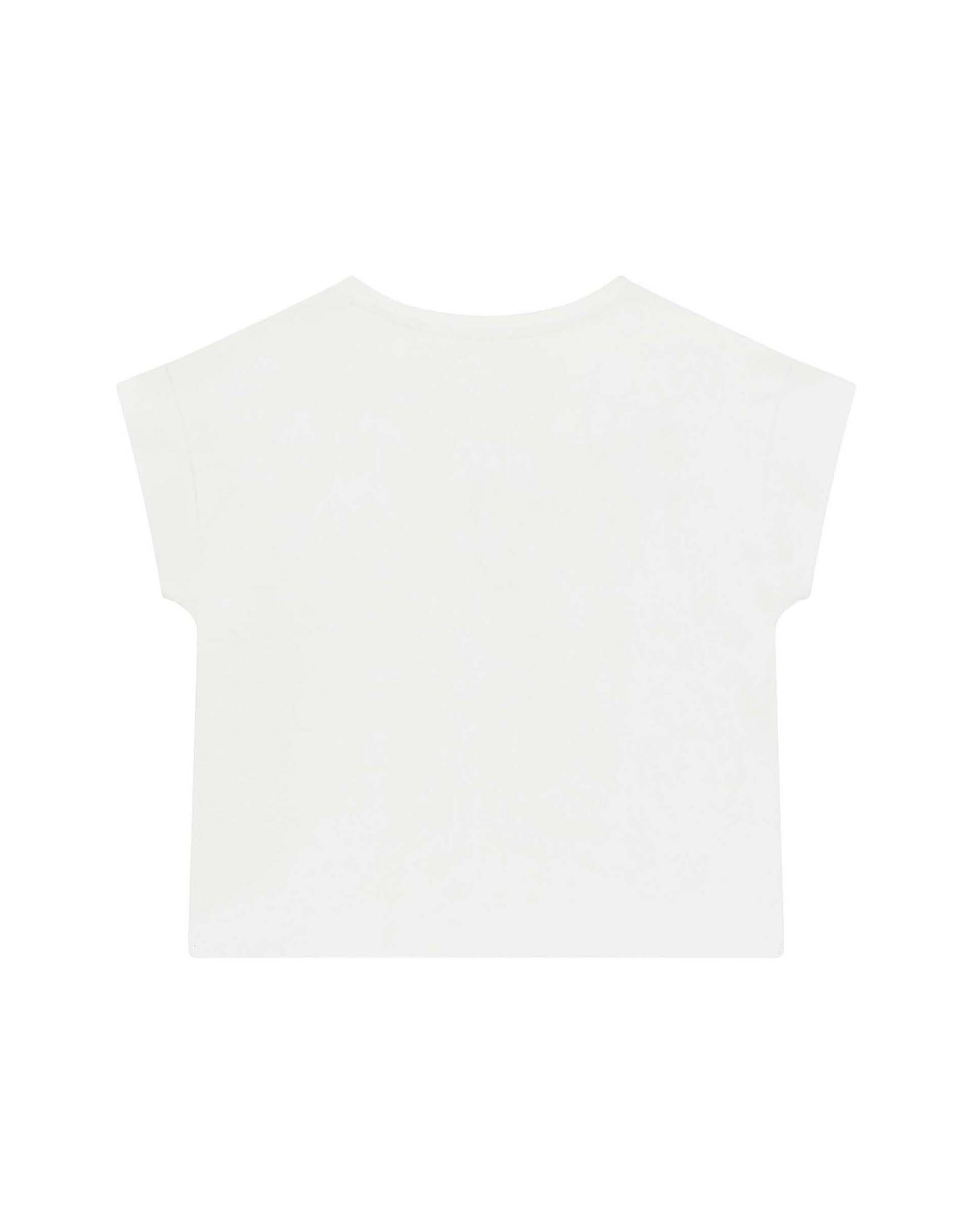 T-shirt smanicata Guess nera in misto cotone a costine con logo ricamato image