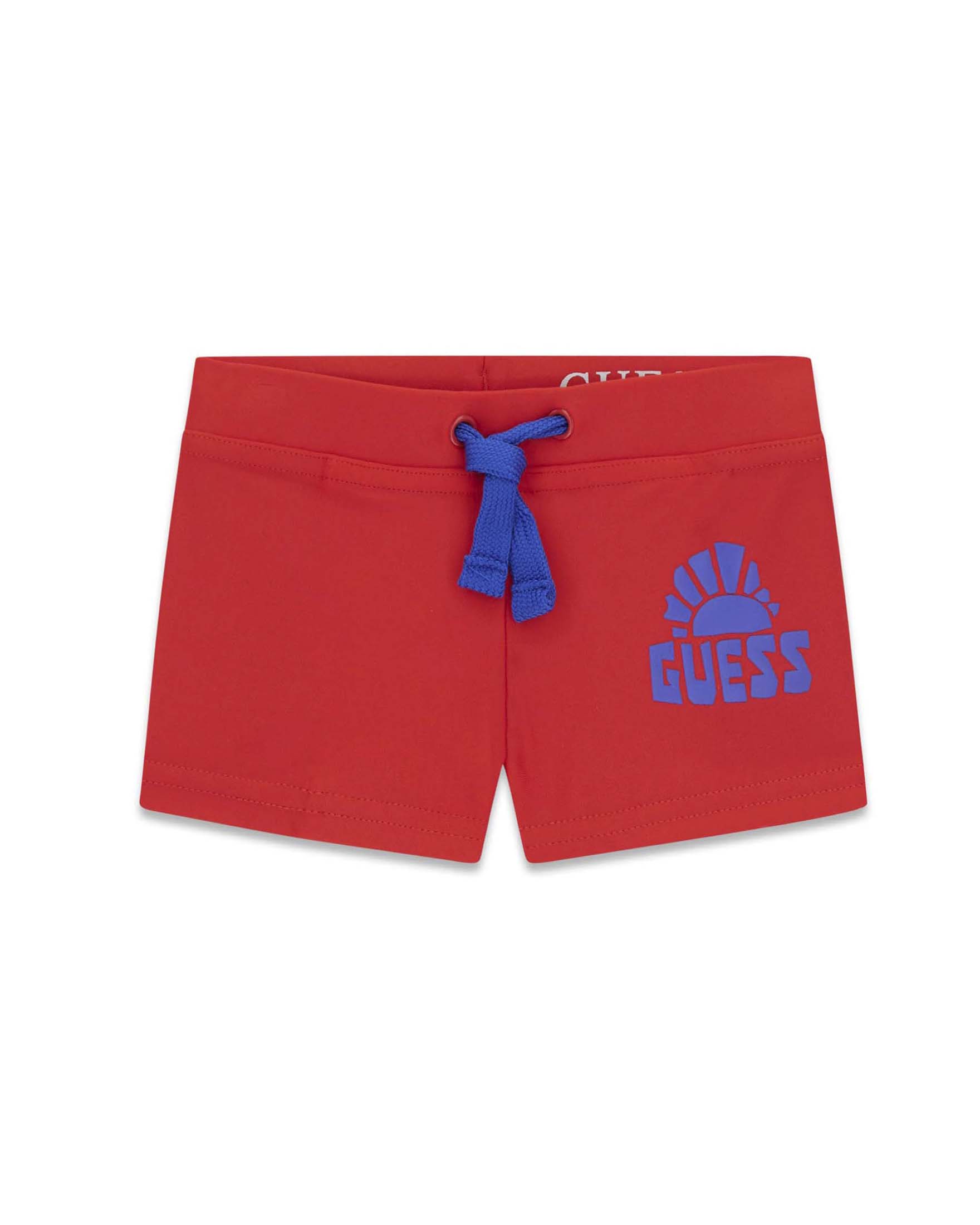 Boxer mare Guess rosso in misto poliammide con stampa logo
