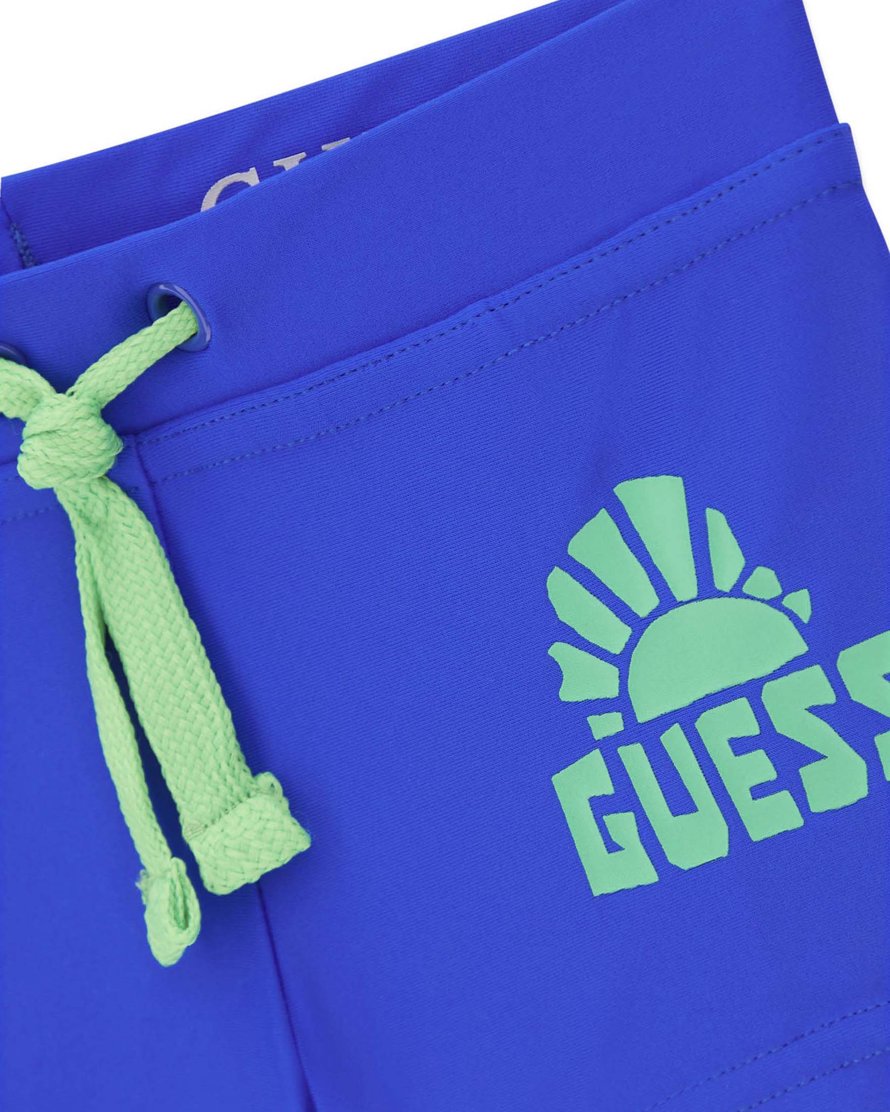 Boxer mare Guess blu in microfibra con stampa logo image