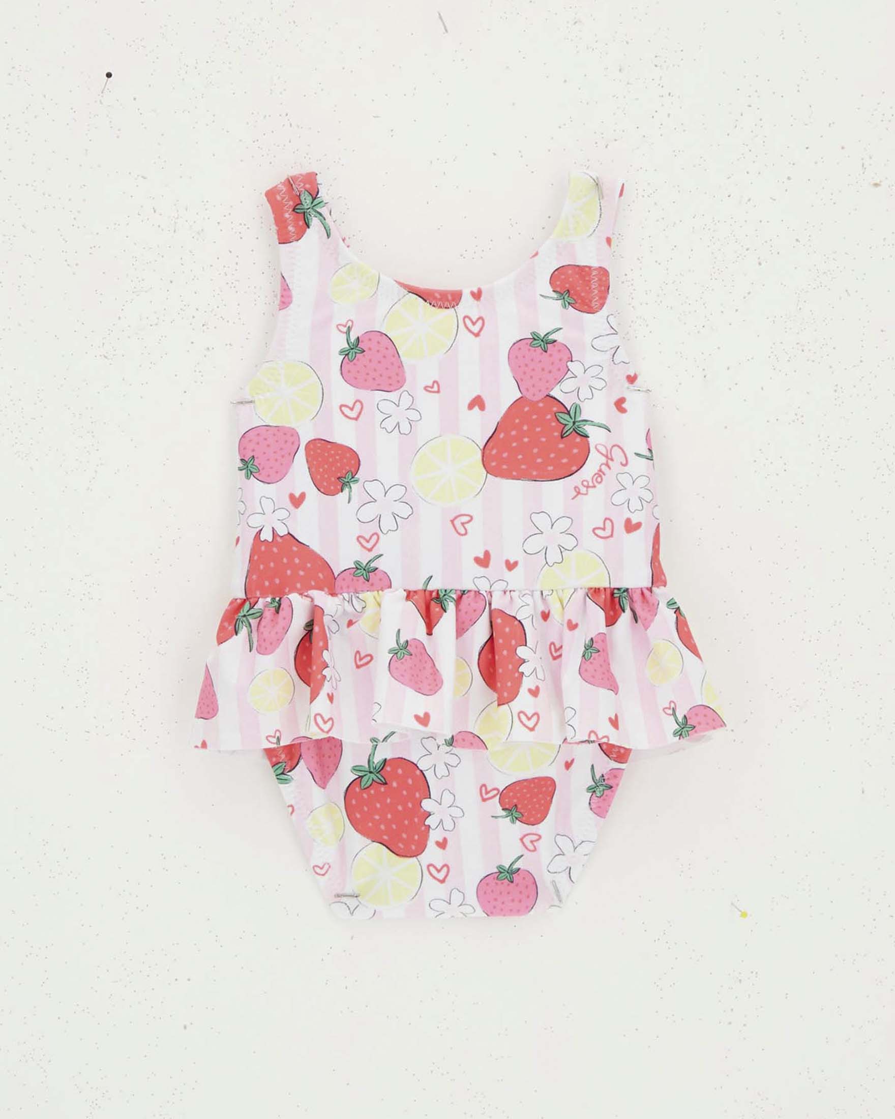 Costume intero Guess rosa con stampa floreale e logo stampato image